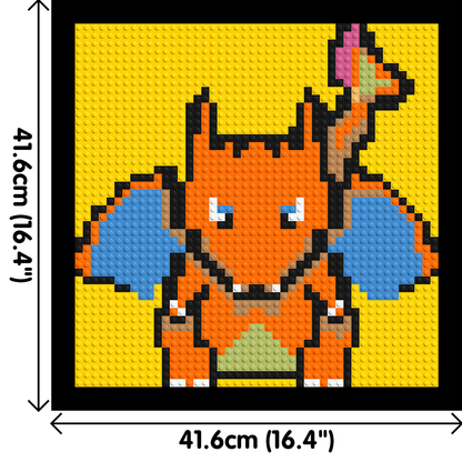 Charizard Pixel Art - Brick Art Mosaic Kit 2x2 large