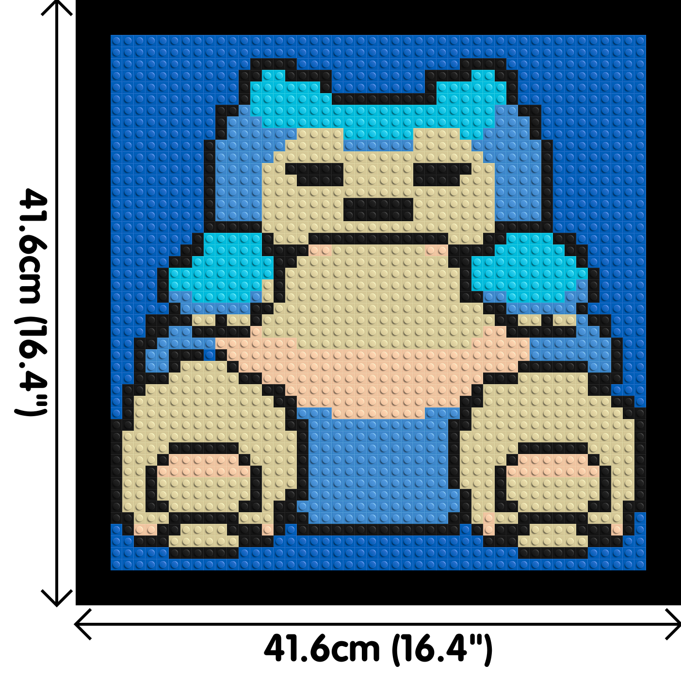 Snorlax Pixel Art - Brick Art Mosaic Kit 2x2 large