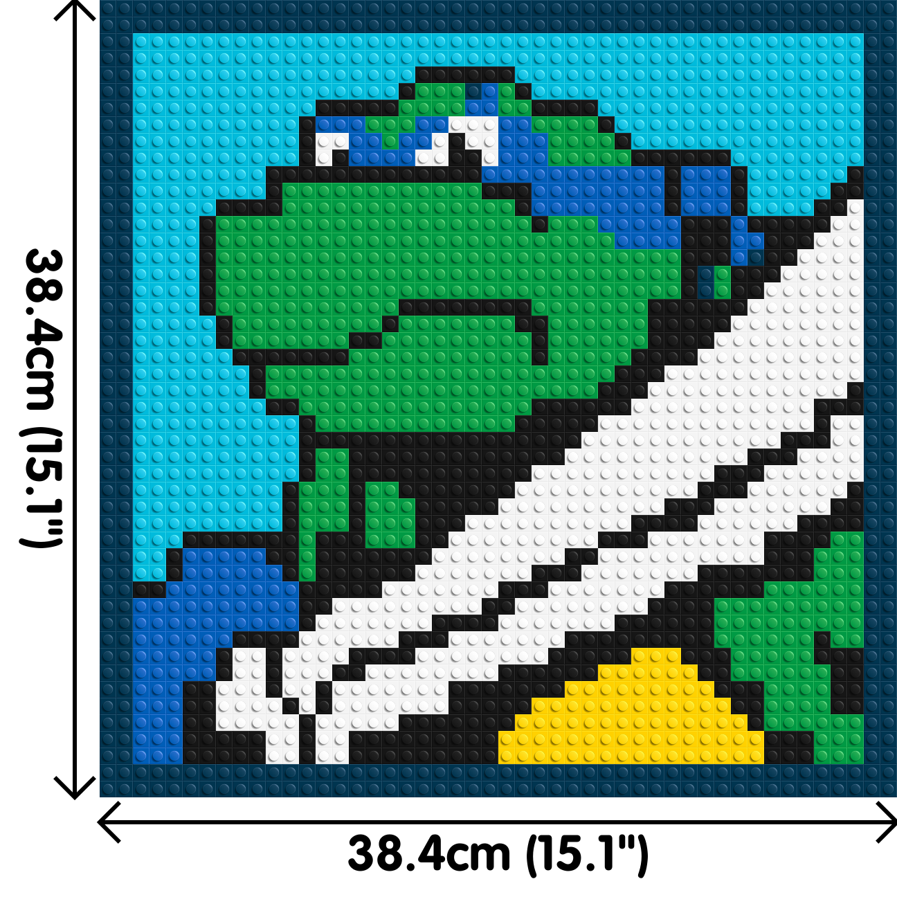 Leonardo (TMNT)  - Brick Art Mosaic Kit 2x2 dimensions
