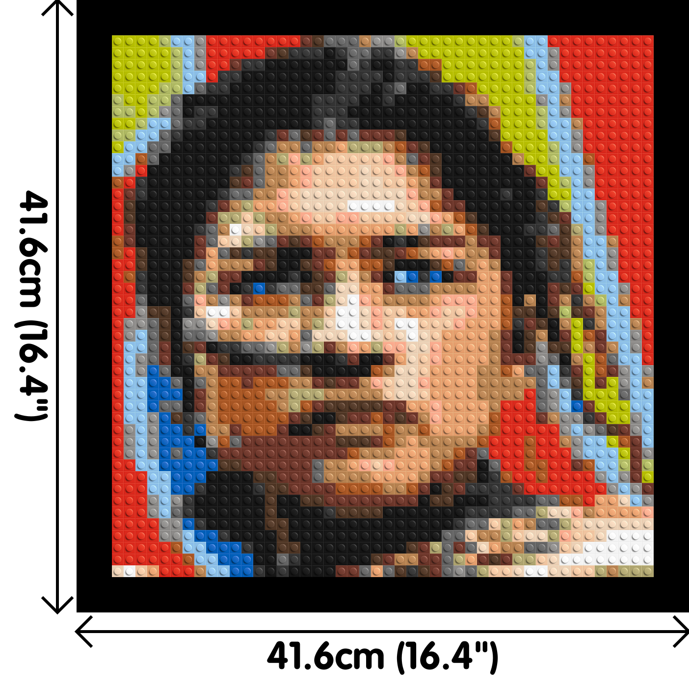 Zendaya as Chani (Dune) - Brick Art Mosaic Kit 2x2 dimensions with frame