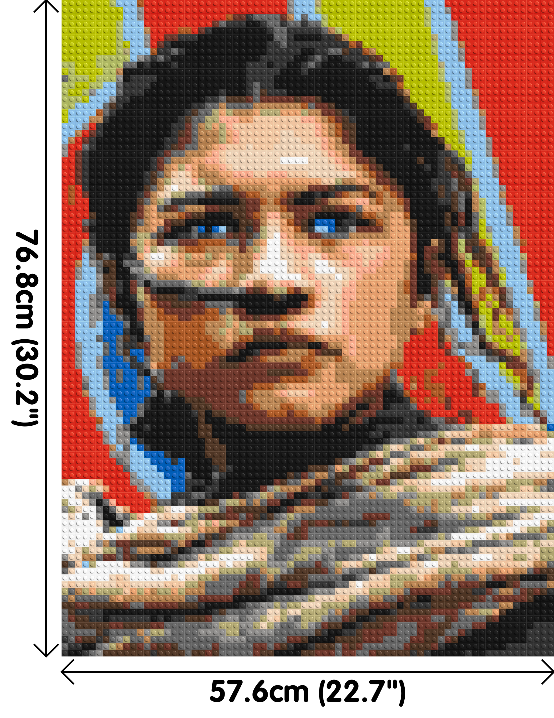 Zendaya as Chani (Dune) - Brick Art Mosaic Kit 3x4 dimensions