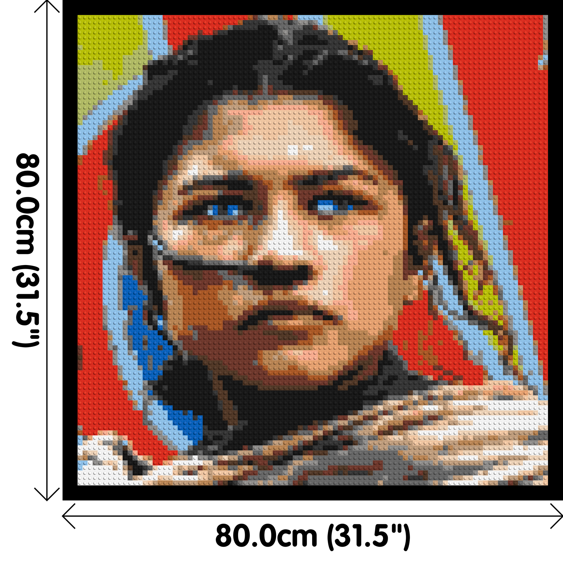 Zendaya as Chani (Dune) - Brick Art Mosaic Kit 4x4 dimensions with frame