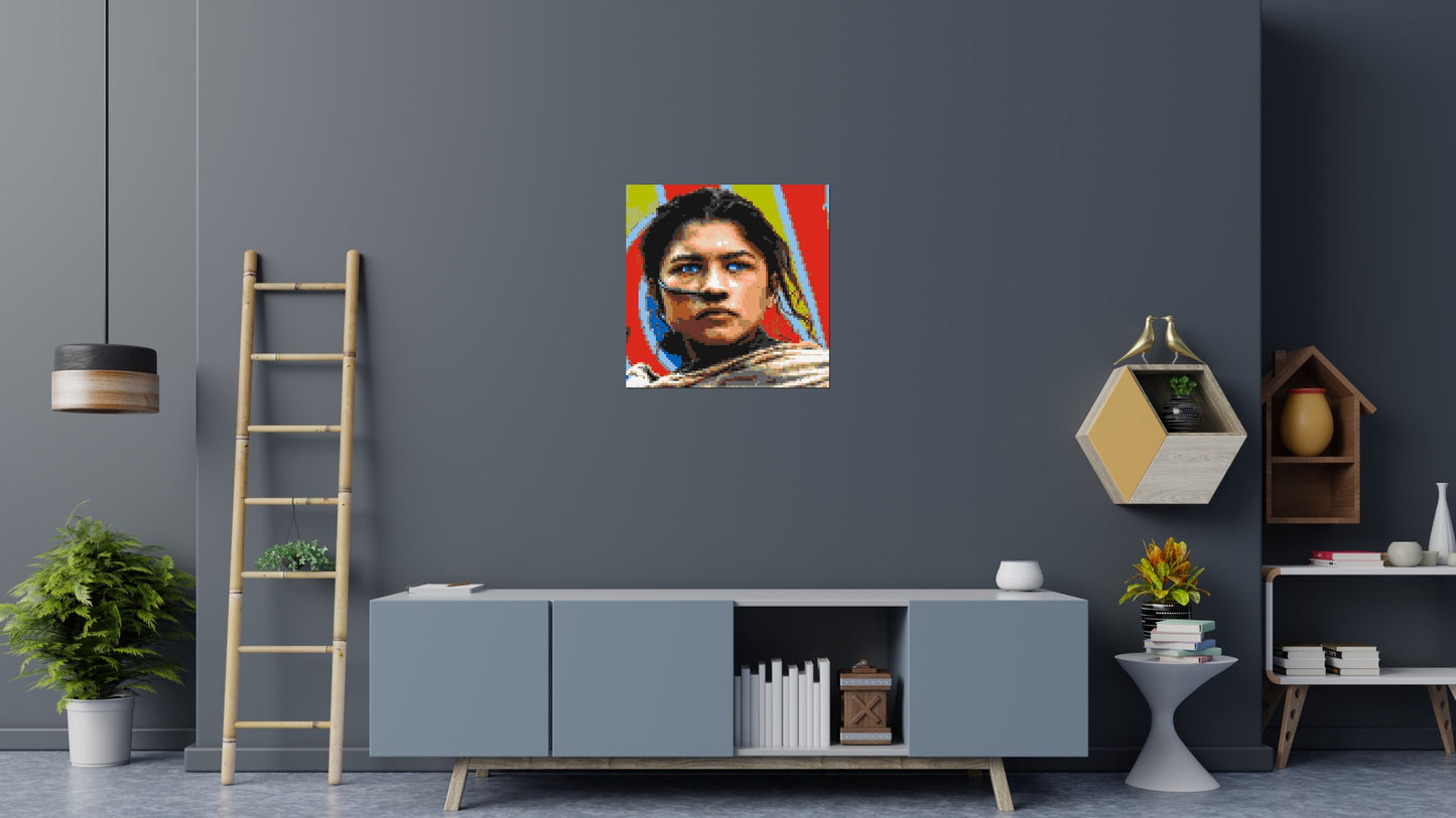 Zendaya as Chani (Dune) - Brick Art Mosaic Kit 4x4 large