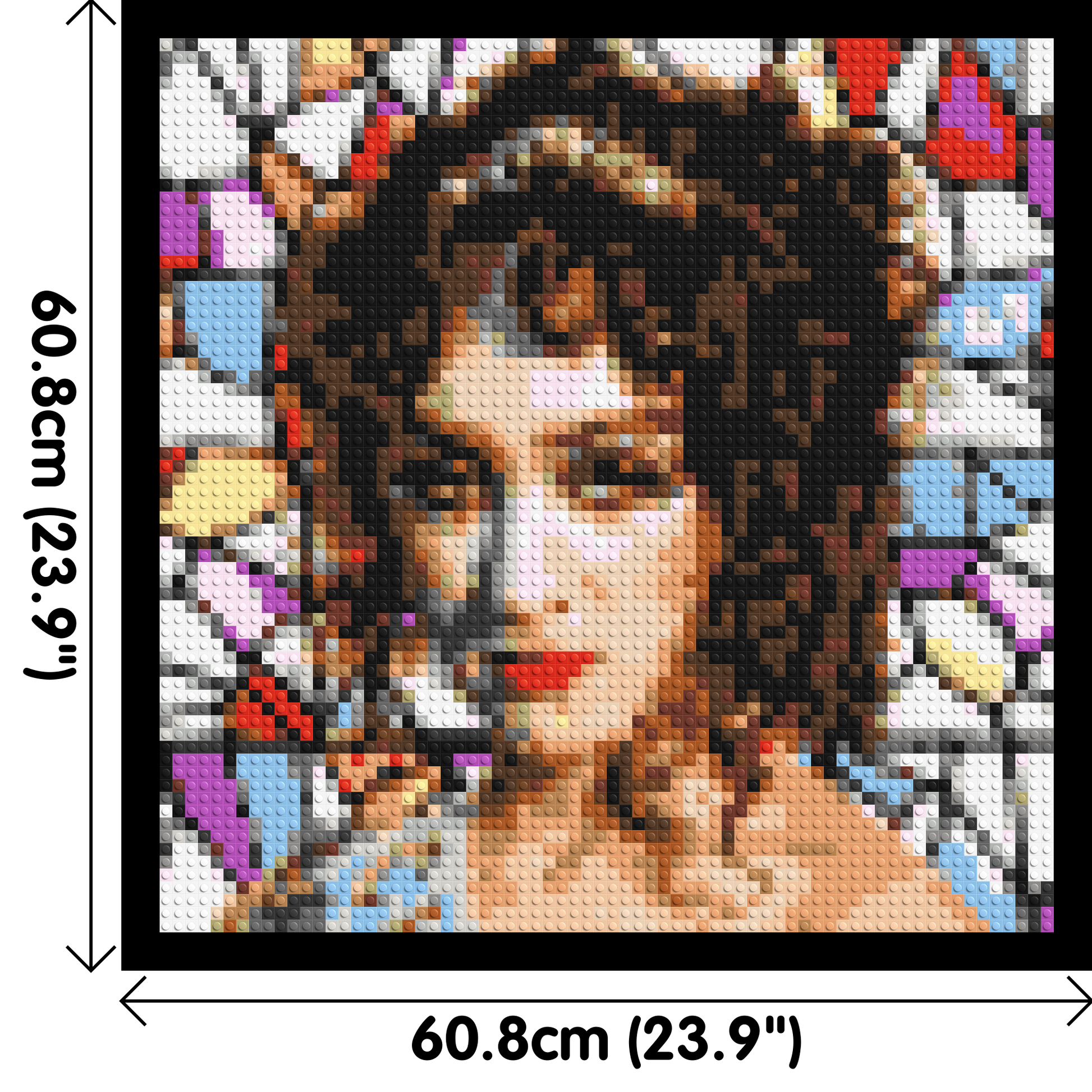 Chapell Roan - Brick Art Mosaic Kit 3x3 dimensions with frame
