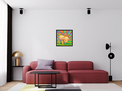 Colourful Lamb - Brick Art Mosaic Kit 3x3 large