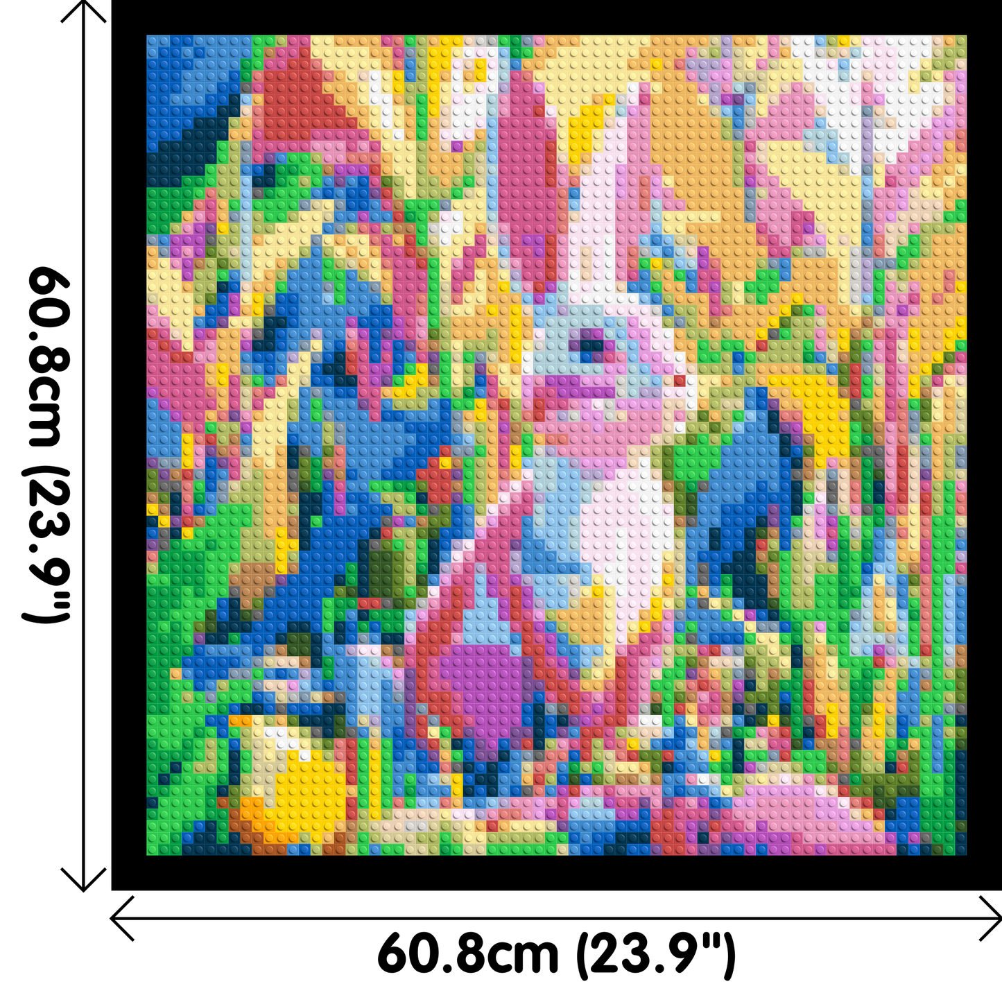 Colourful Bunny - Brick Art Mosaic Kit 3x3 large
