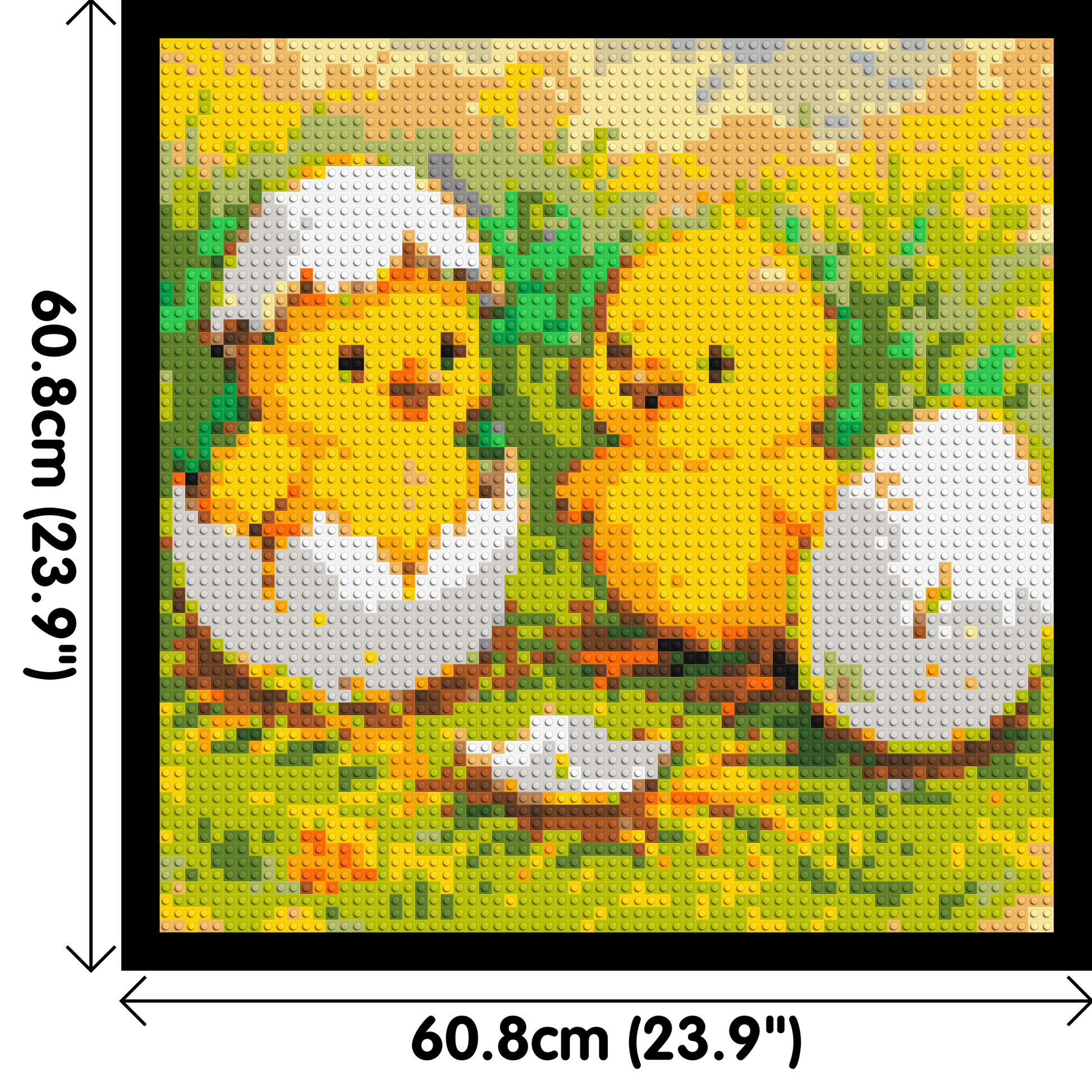 Hatching Chicks - Brick Art Mosaic Kit 3x3 dimensions with frame