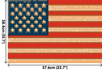 United States Flag - Brick Art Mosaic Kit 3x2 large