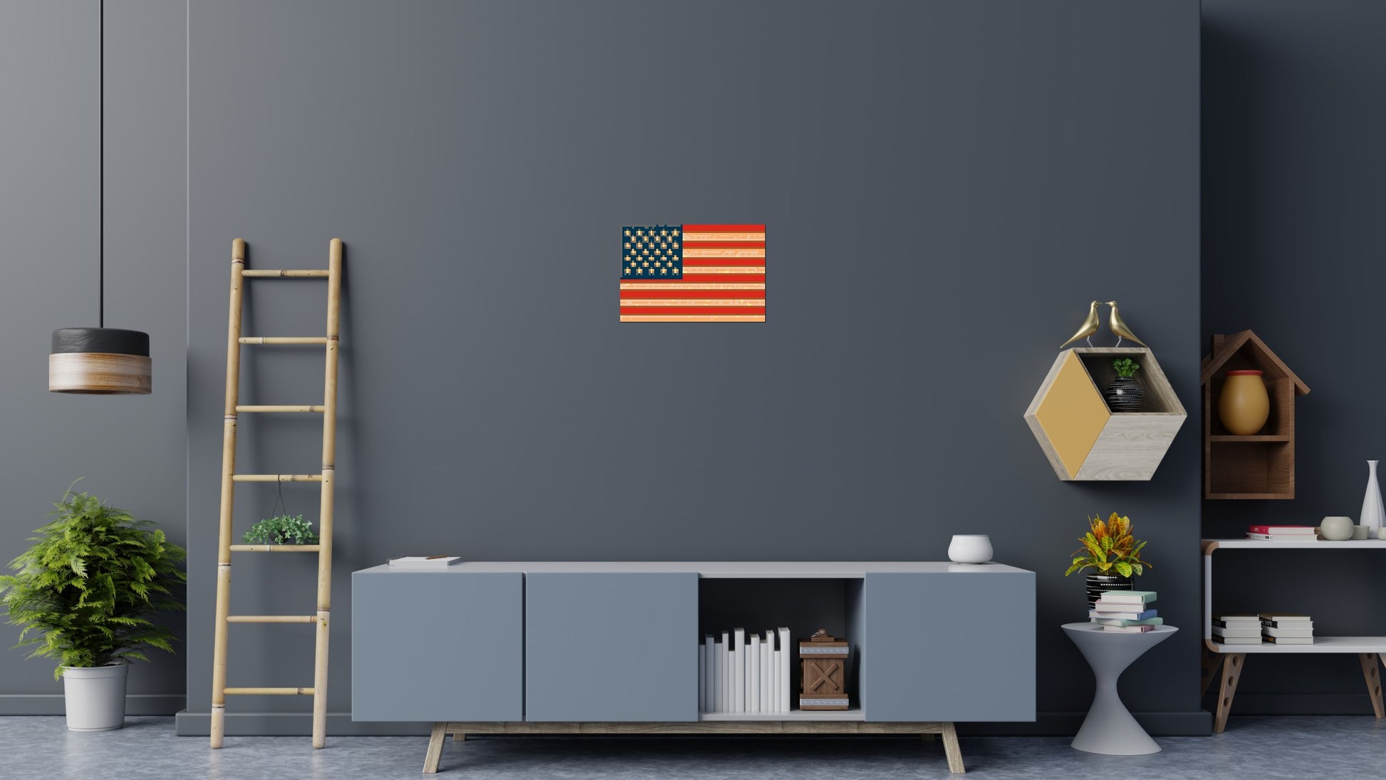 United States Flag - Brick Art Mosaic Kit 3x2 scene