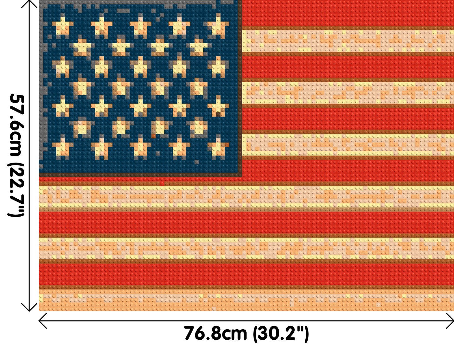 United States Flag - Brick Art Mosaic Kit 4x3 large