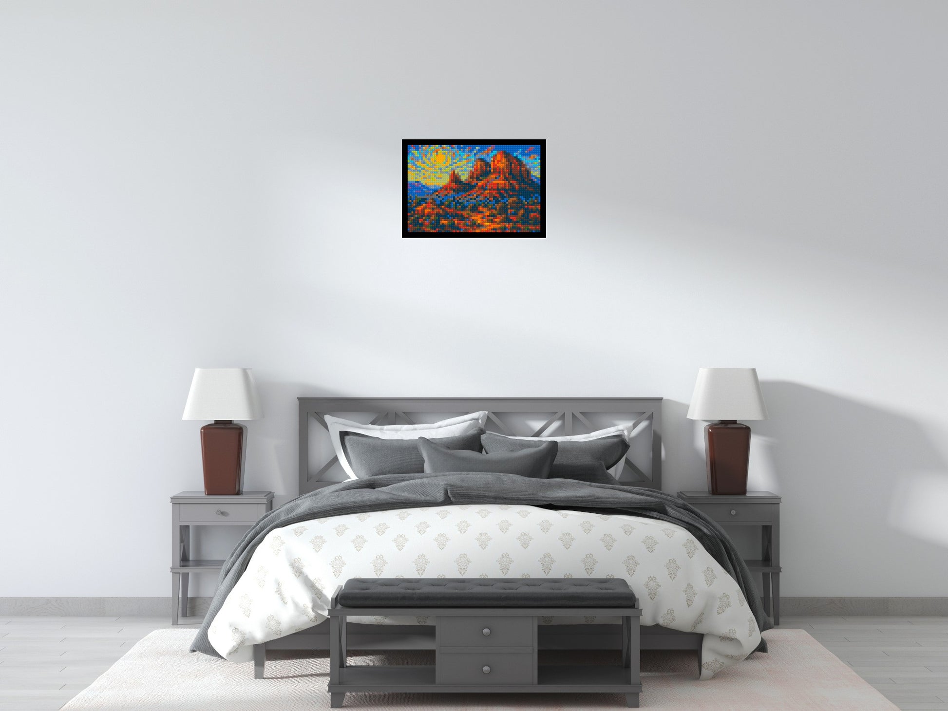 Sedona Red Rocks - Brick Art Mosaic Kit  3x2 scene with frame