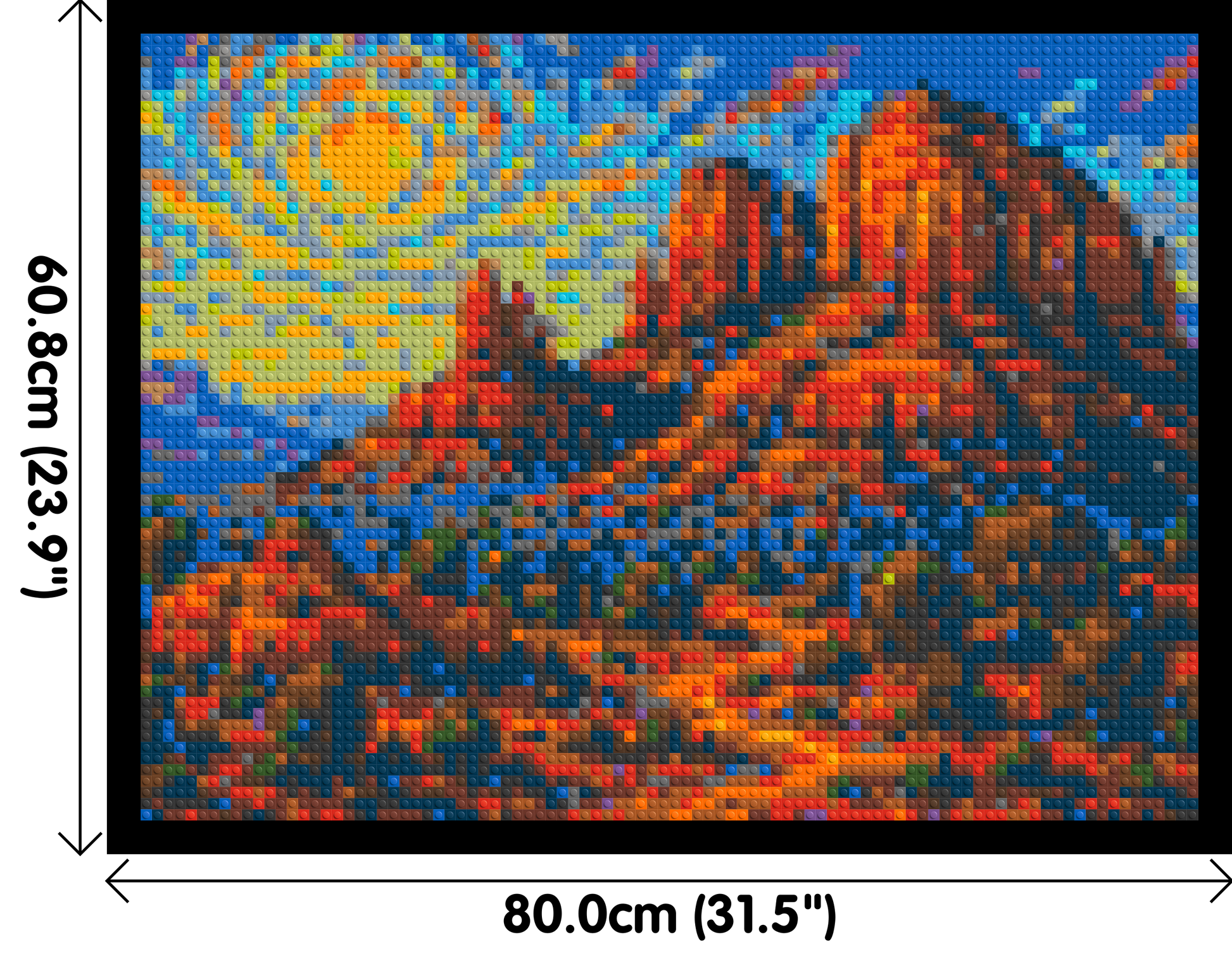 Sedona Red Rocks - Brick Art Mosaic Kit  4x3 dimensions with frame