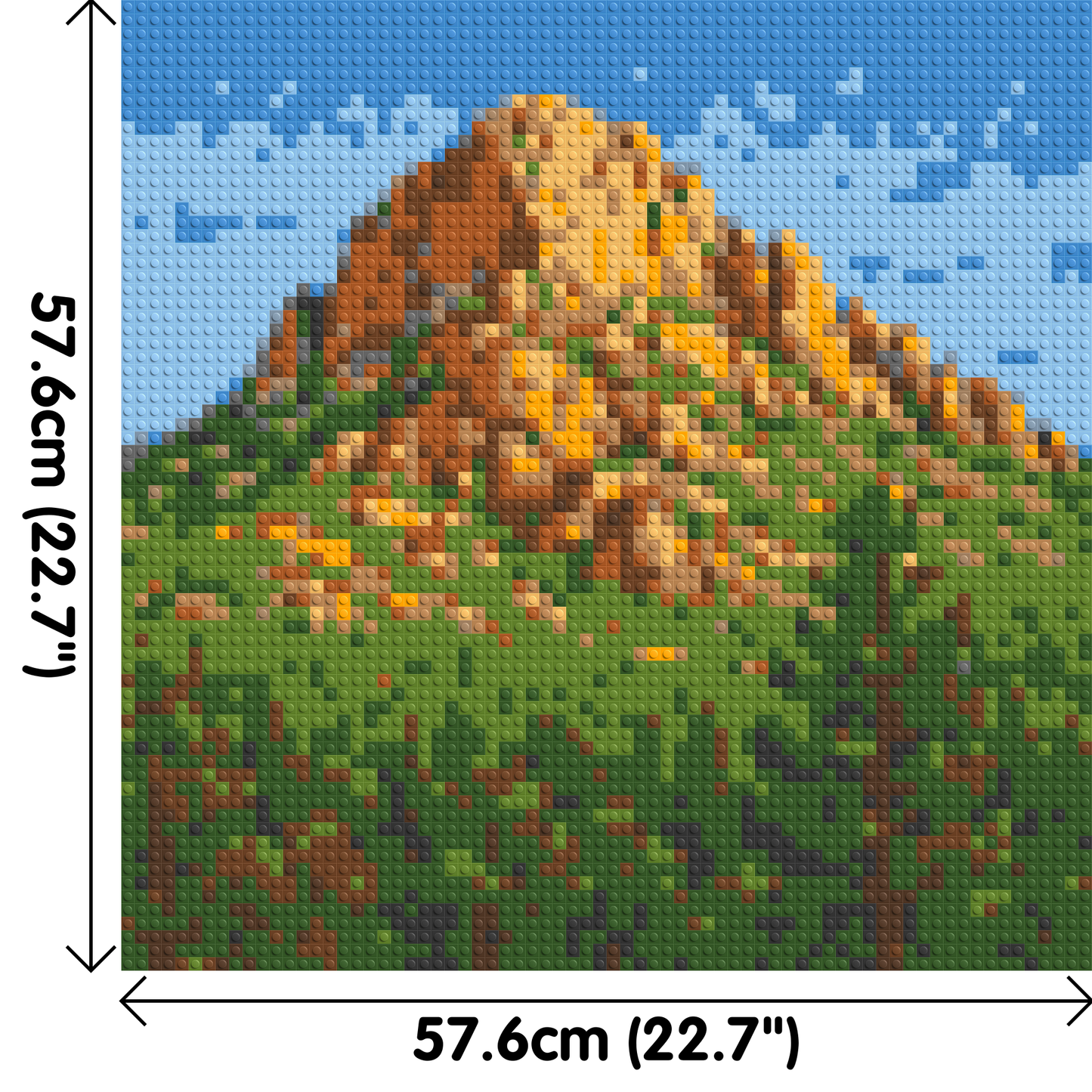 Mountain Landscape - Brick Art Mosaic Kit  3x3 large