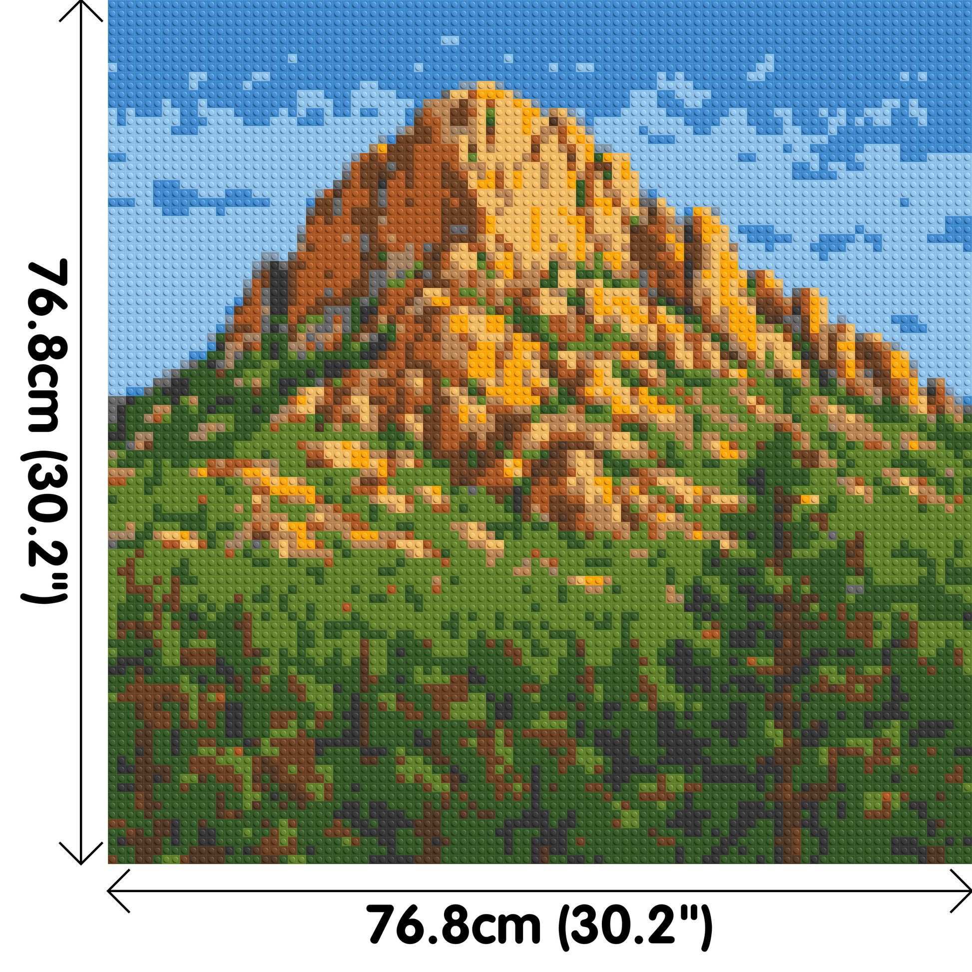 Mountain Landscape - Brick Art Mosaic Kit  4x4 dimensions