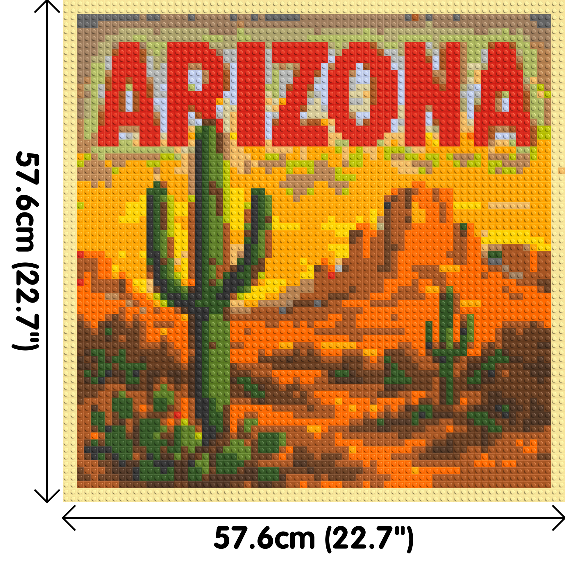 Arizona Landscape - Brick Art Kit Mosaic 3x3 dimensions