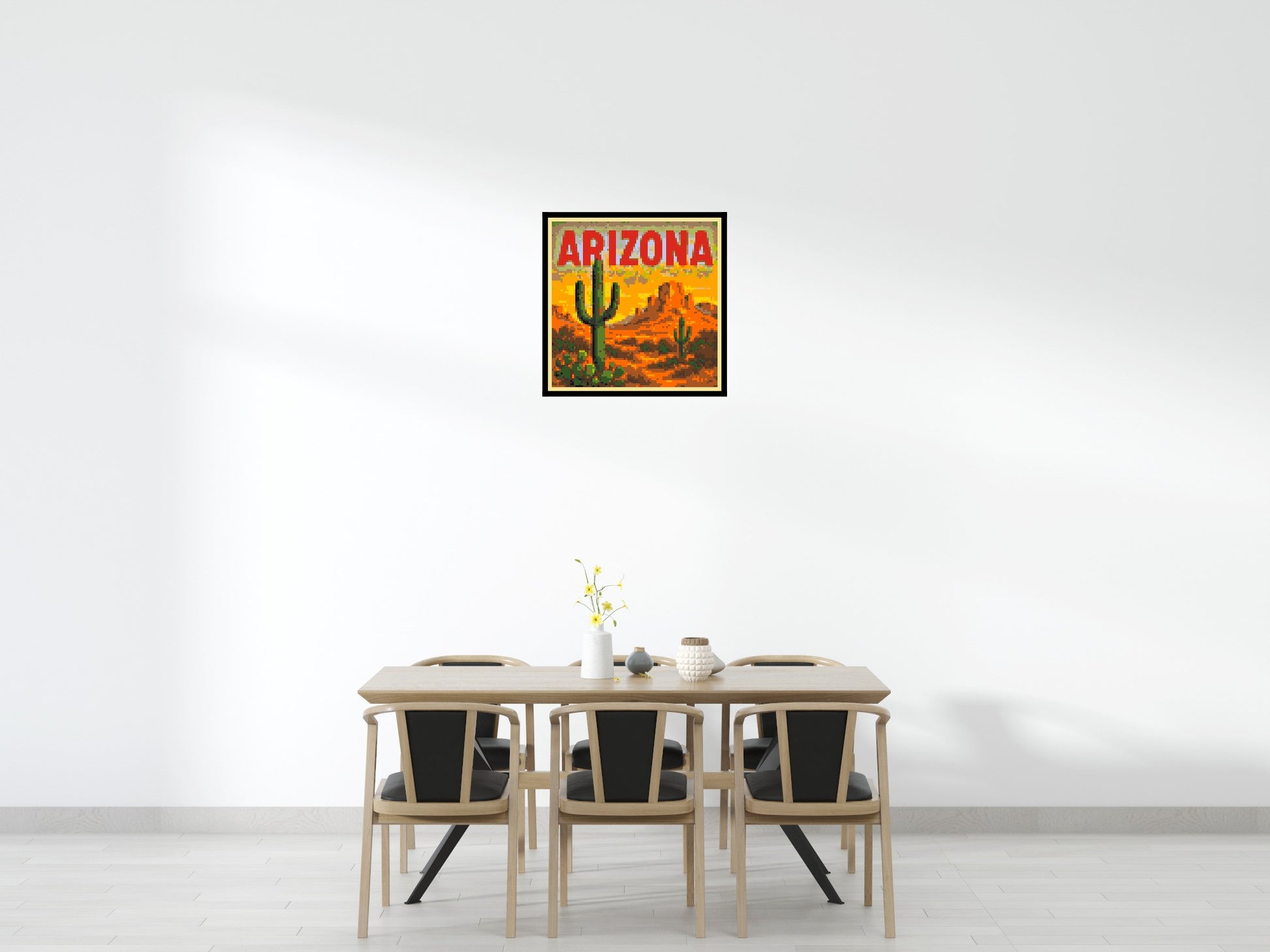 Arizona Landscape - Brick Art Kit Mosaic 4x4 scene with frame