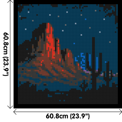 Desert Nightscape - Brick Art Mosaic Kit 3x3 large