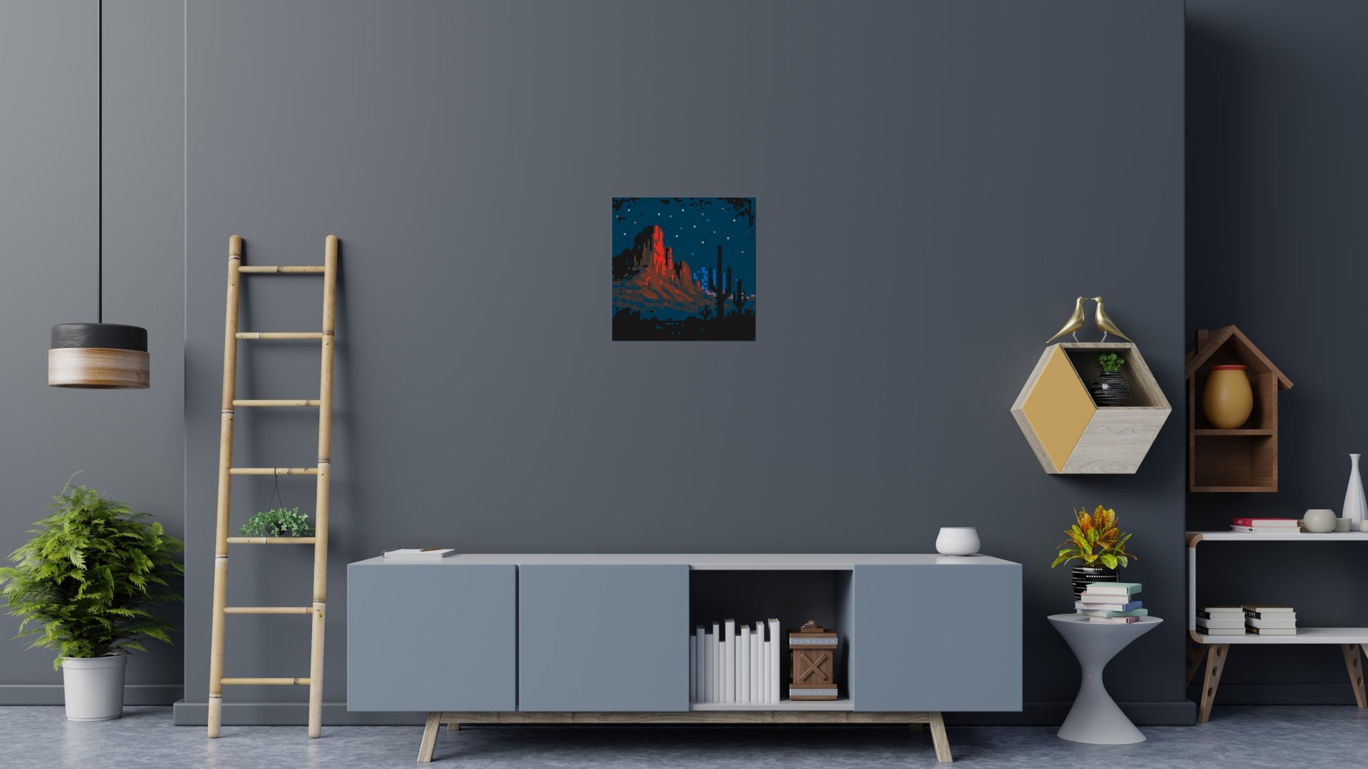 Desert Nightscape - Brick Art Mosaic Kit 3x3 scene