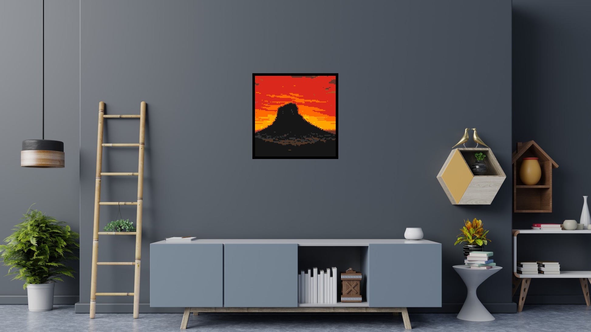 Arizona Landscape #3 - Brick Art Mosaic Kit 4x4 scene with frame