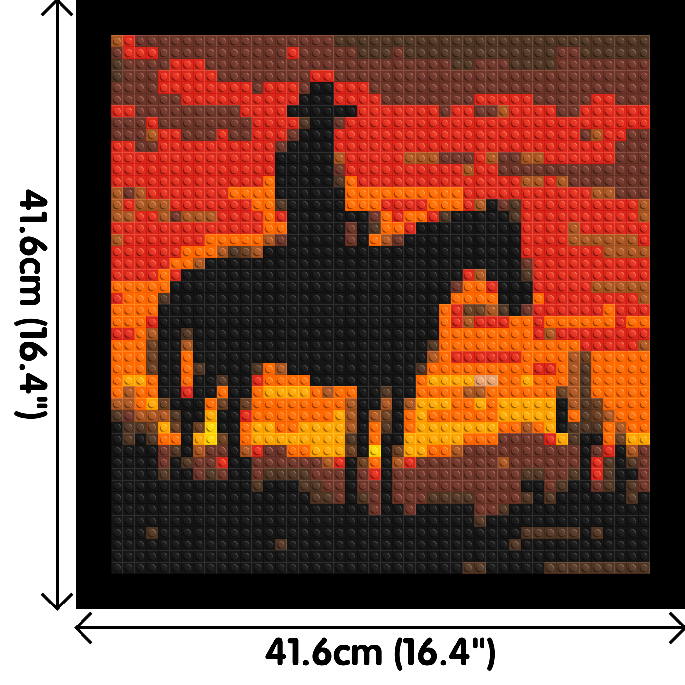 Cowboy - Brick Art Mosaic Kit 2x2 dimensions with frame