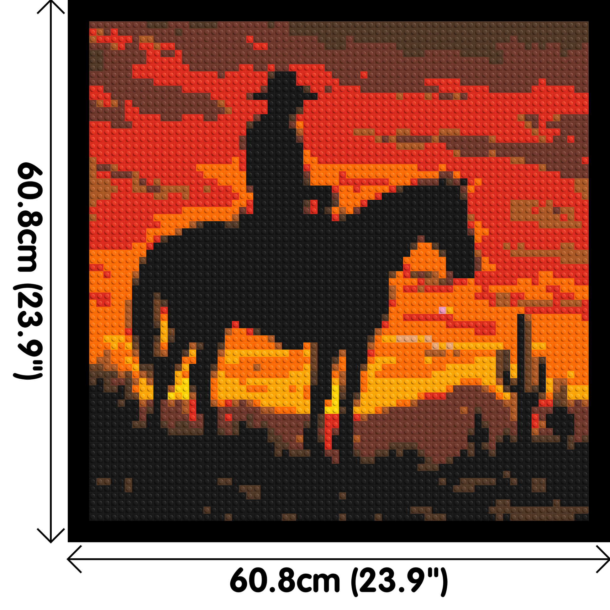 Cowboy - Brick Art Mosaic Kit 3x3 dimensions with frame