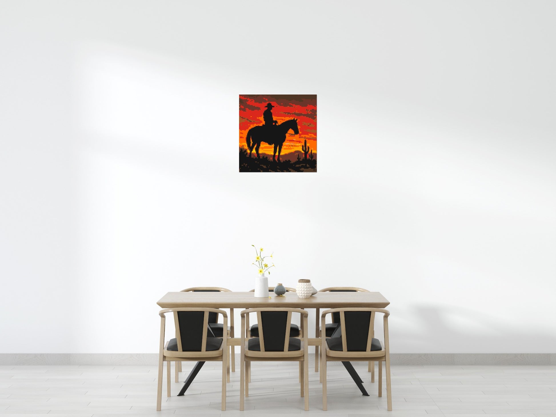 Cowboy - Brick Art Mosaic Kit 4x4 scene