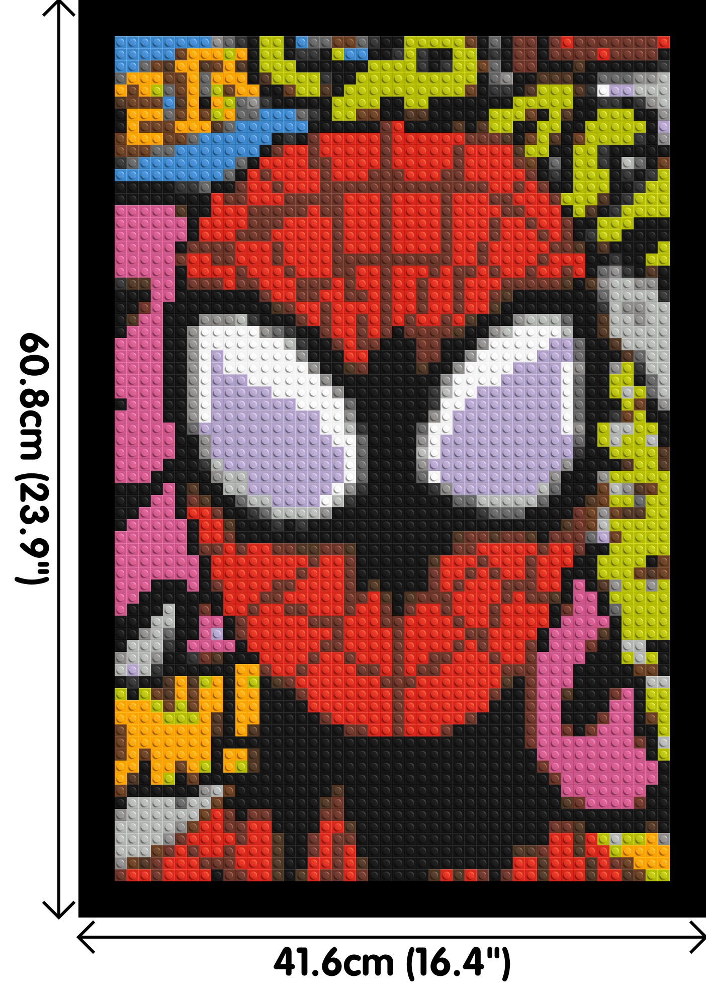 Spider-Man - Brick Art Mosaic Kit 2x3 dimensions with frame