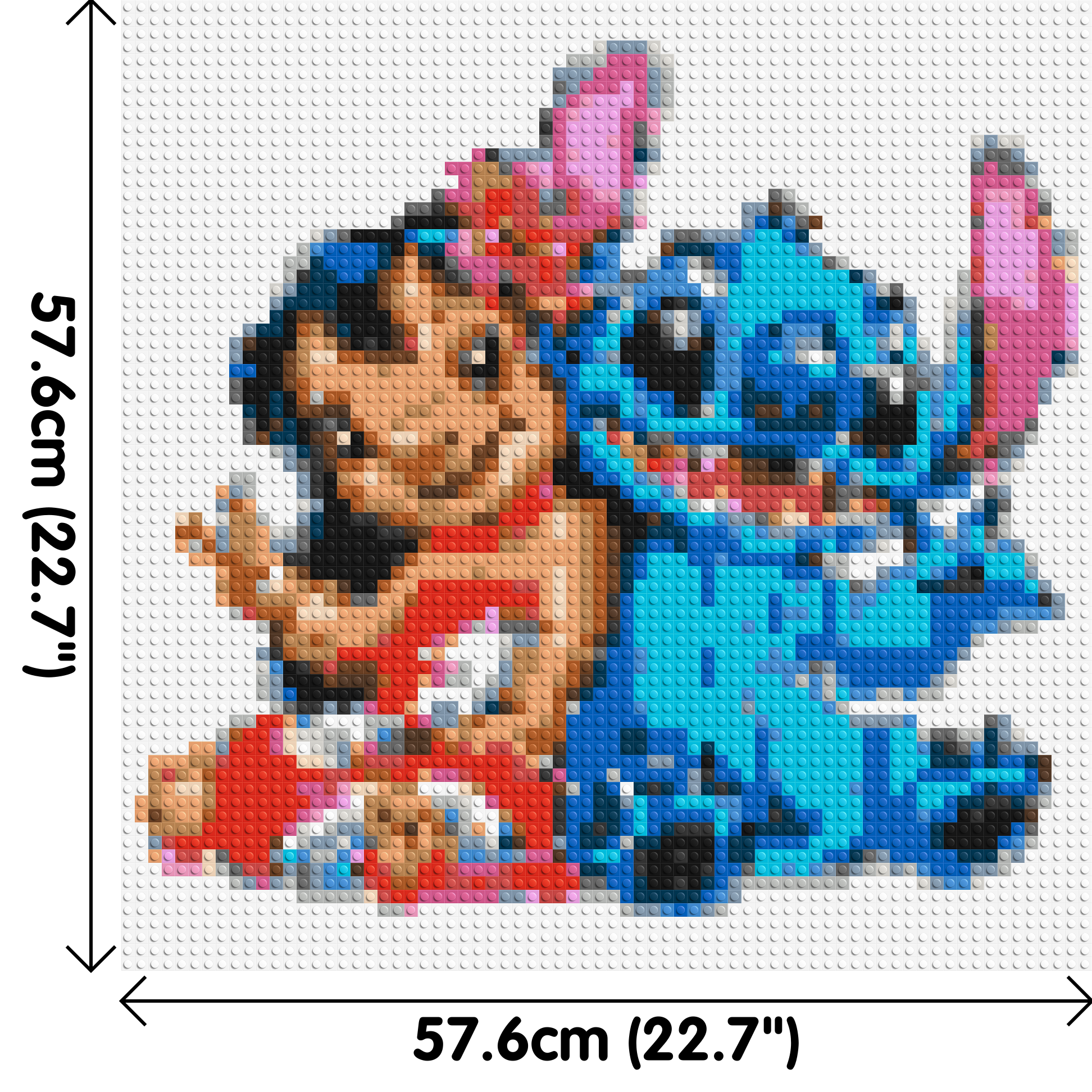 Lilo & Stitch - Brick Art Mosaic Kit 3x3 dimensions