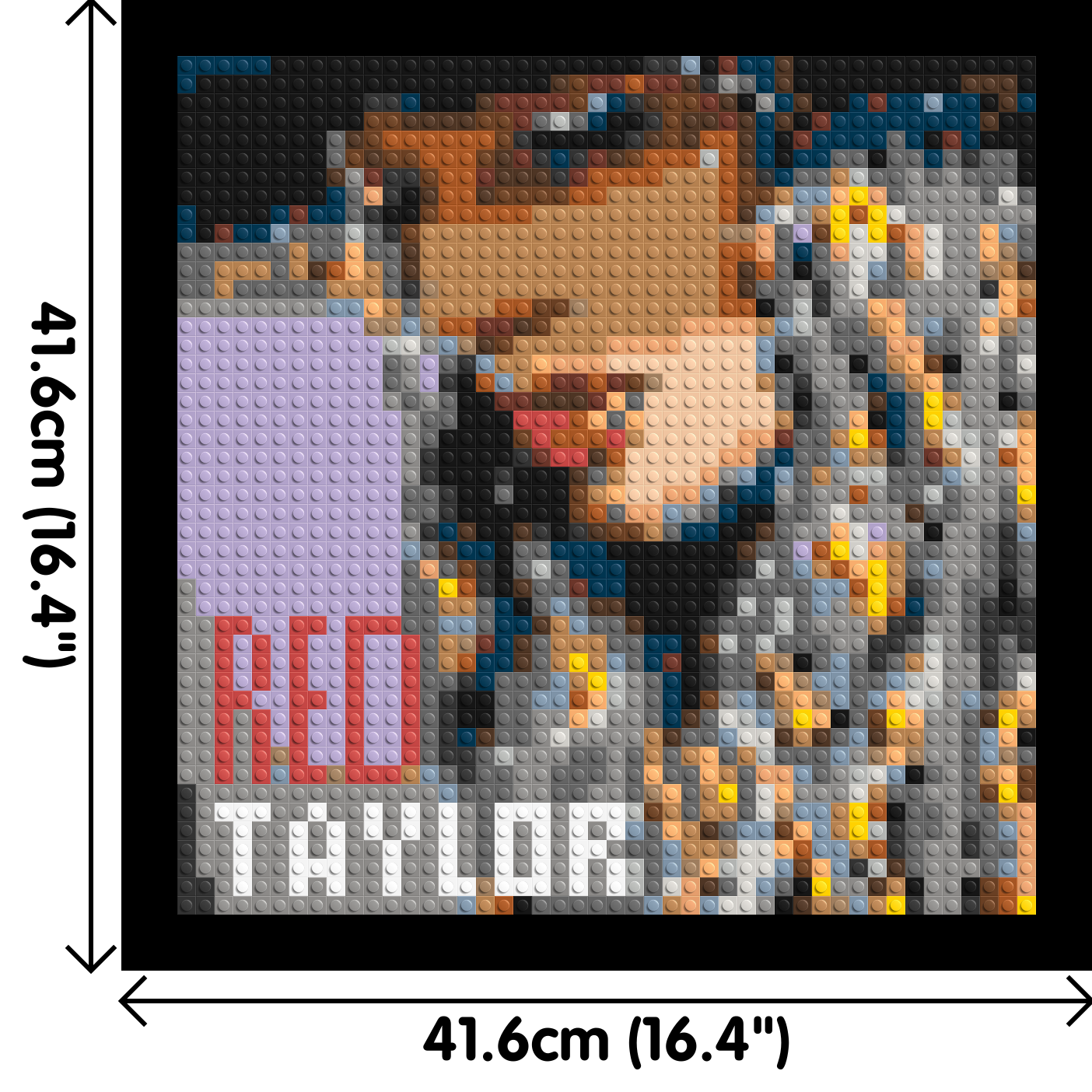 Taylor Swift (RED) - Brick Art Mosaic Kit 2x2 dimensions with frame