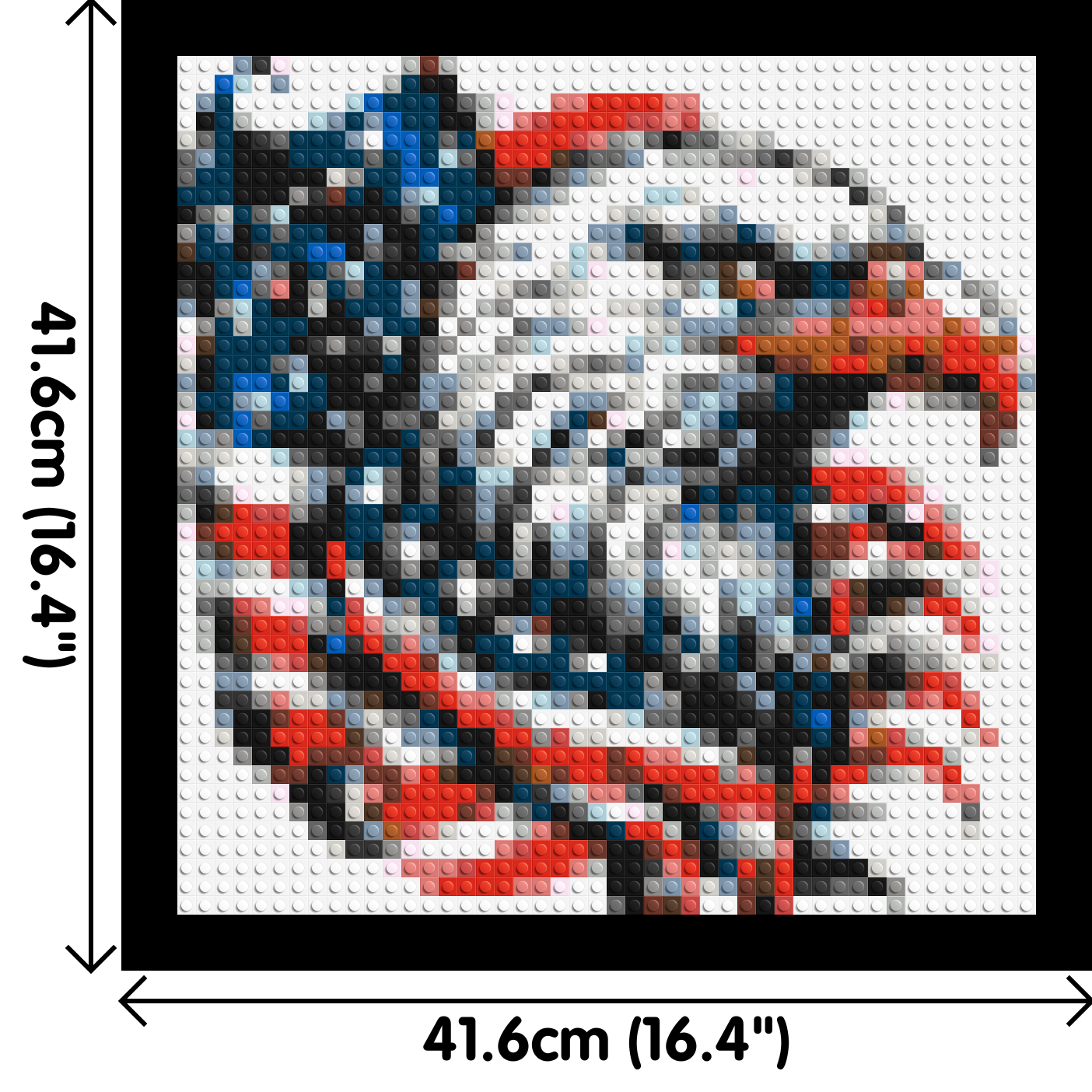 Bald Eagle - Brick Art Mosaic Kit 2x2 dimensions with frame