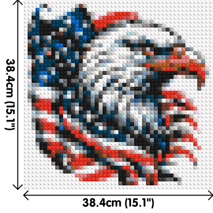 Bald Eagle - Brick Art Mosaic Kit 2x2 large