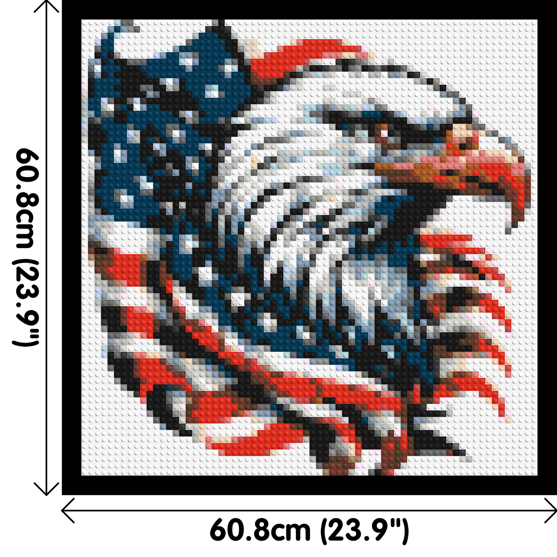 Bald Eagle - Brick Art Mosaic Kit 3x3 dimensions with frame