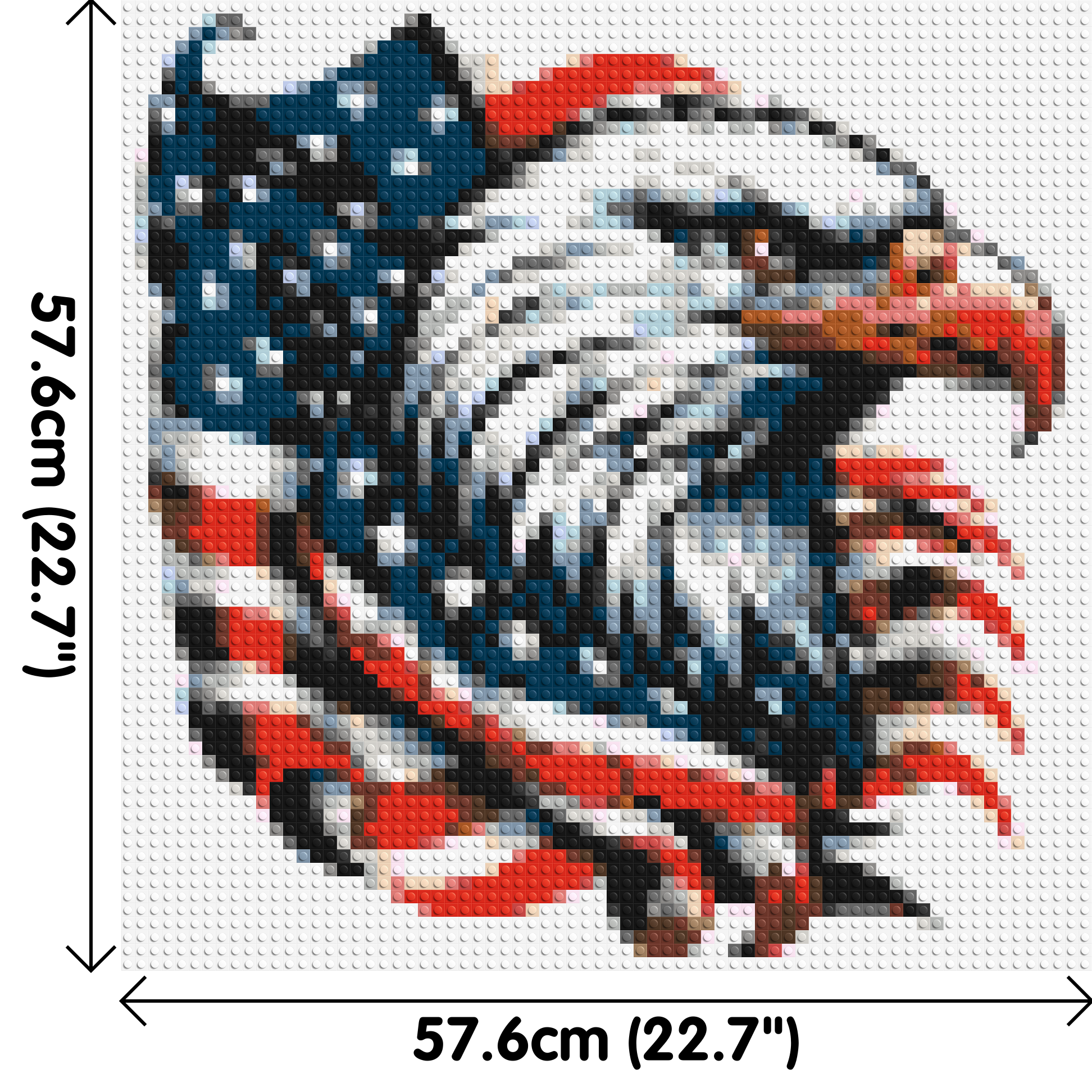 Bald Eagle - Brick Art Mosaic Kit 3x3 dimensions