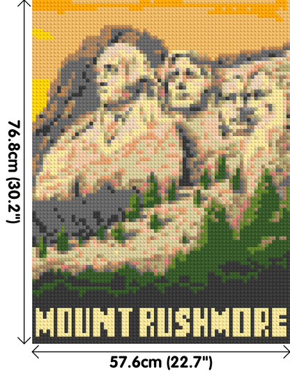Mount Rushmore - Brick Art Mosaic Kit 3x4 large