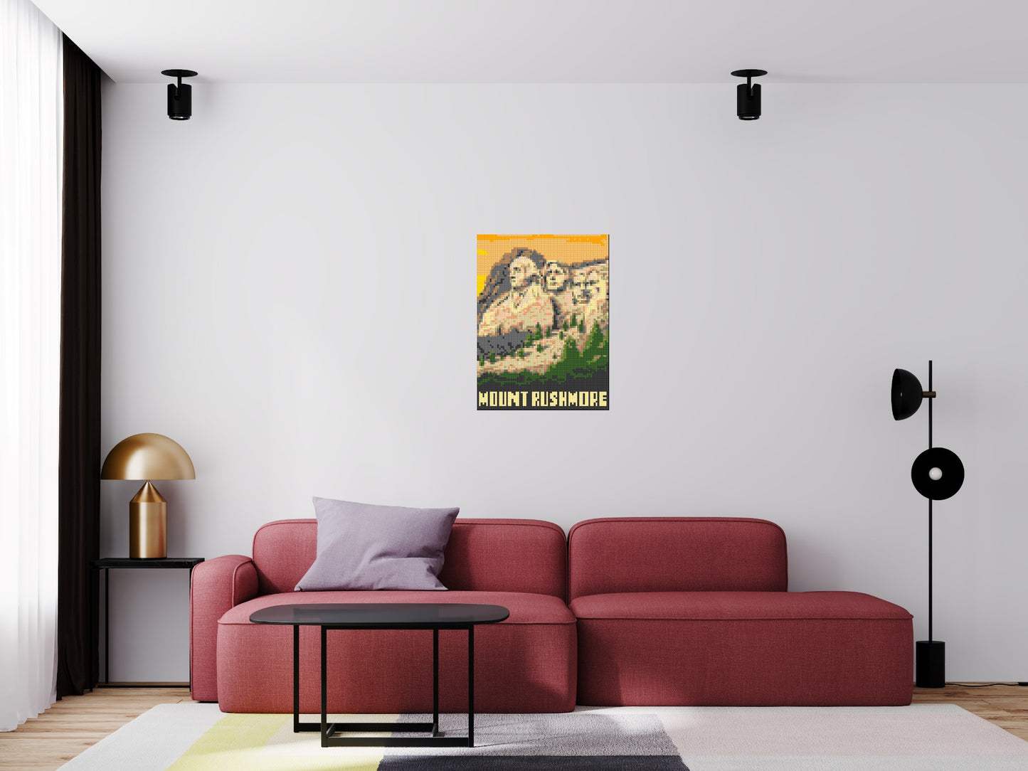 Mount Rushmore - Brick Art Mosaic Kit 3x4 large