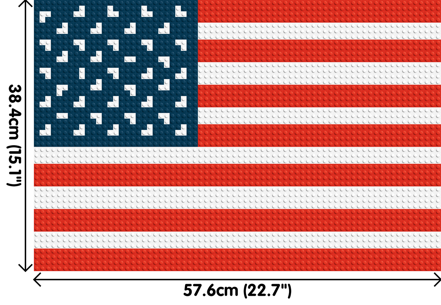 American Flag #2 - Brick Art Mosaic Kit 3x2 large