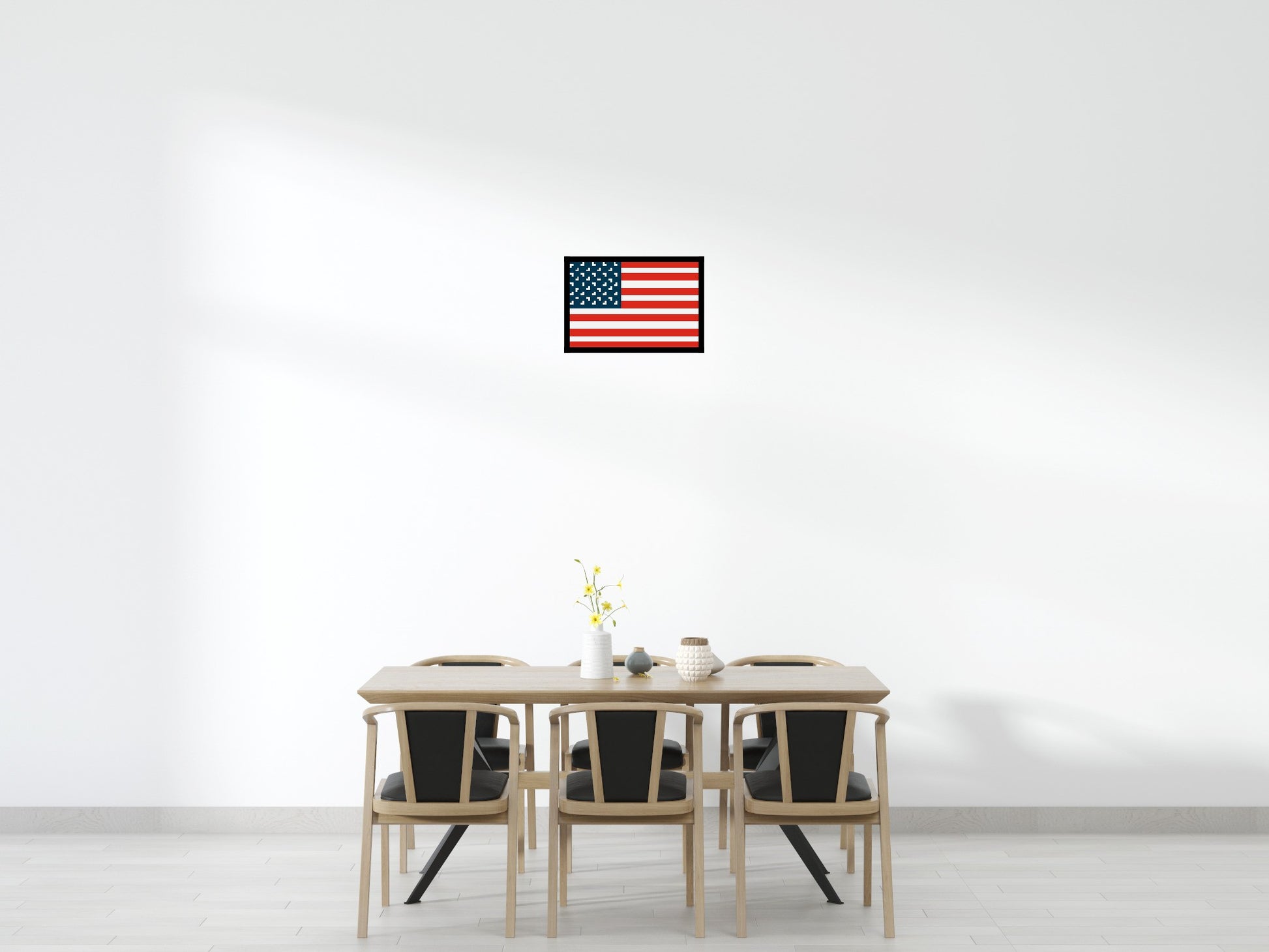 American Flag #2 - Brick Art Mosaic Kit 3x2 scene with frame