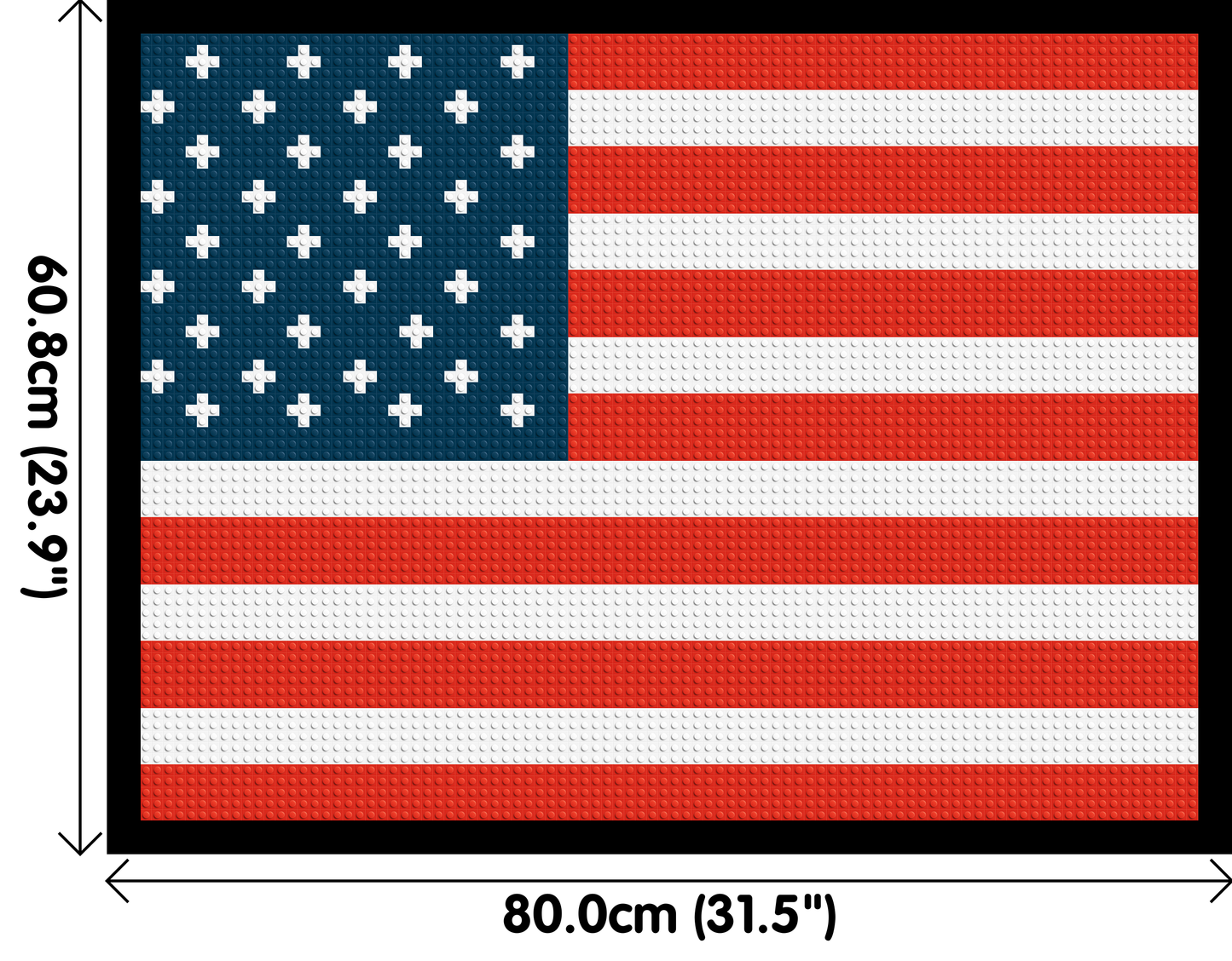 American Flag #2 - Brick Art Mosaic Kit 4x3 large