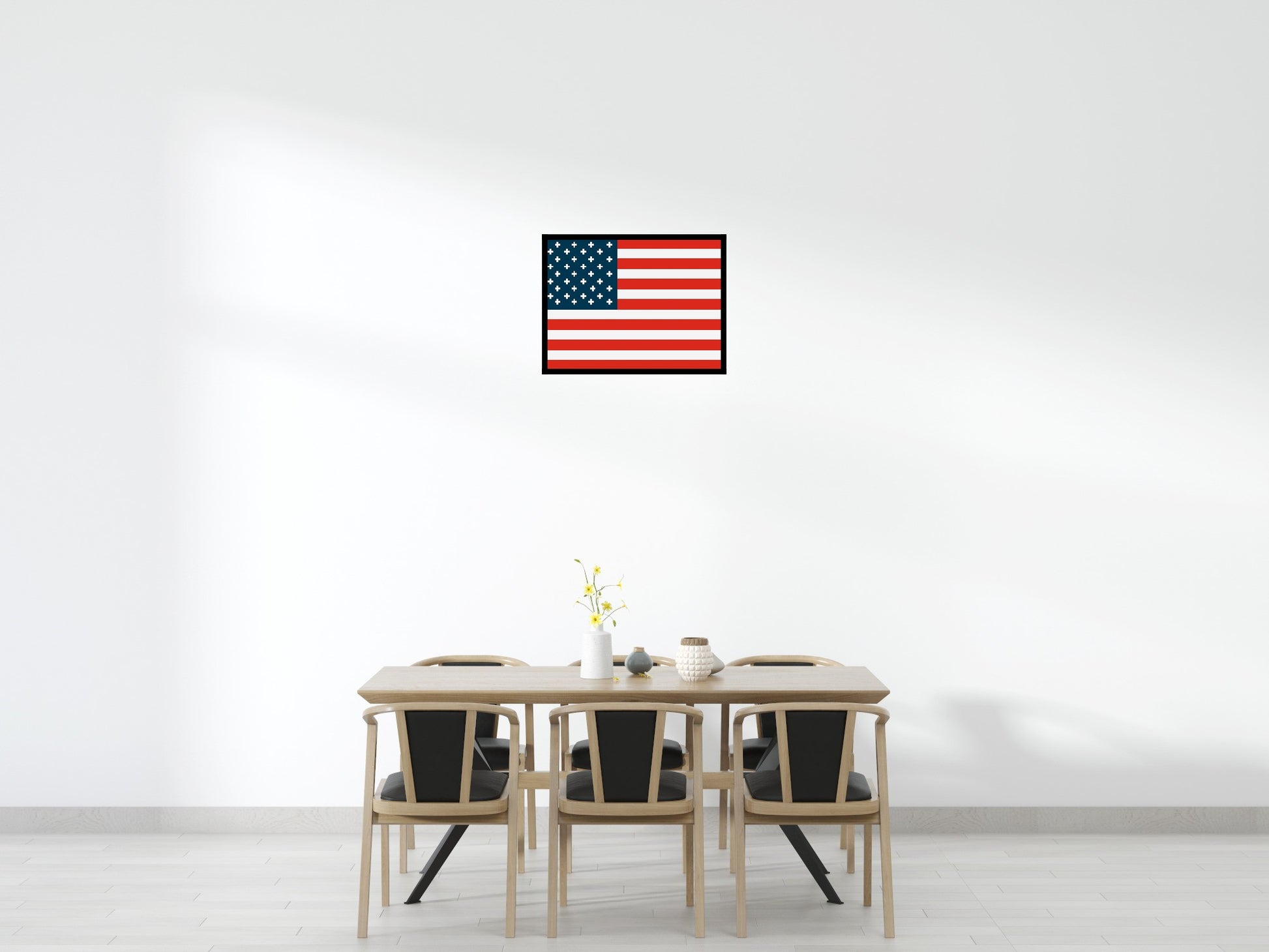 American Flag #2 - Brick Art Mosaic Kit 4x3 scene with frame