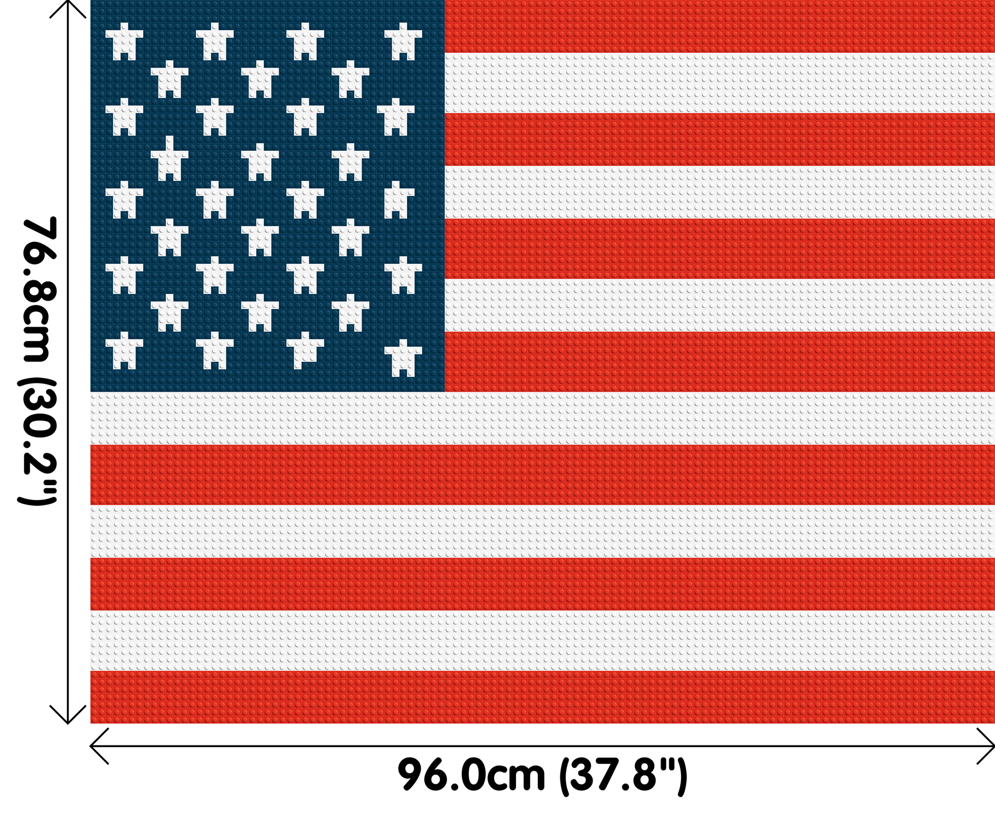 American Flag #2 - Brick Art Mosaic Kit 5x4 dimensions