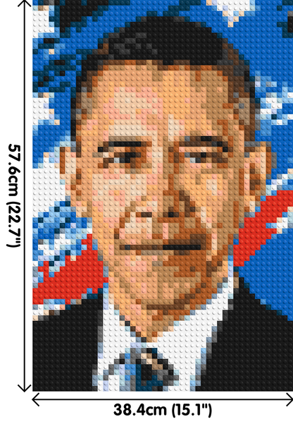 Barack Obama - Brick Art Mosaic Kit 2x3 large