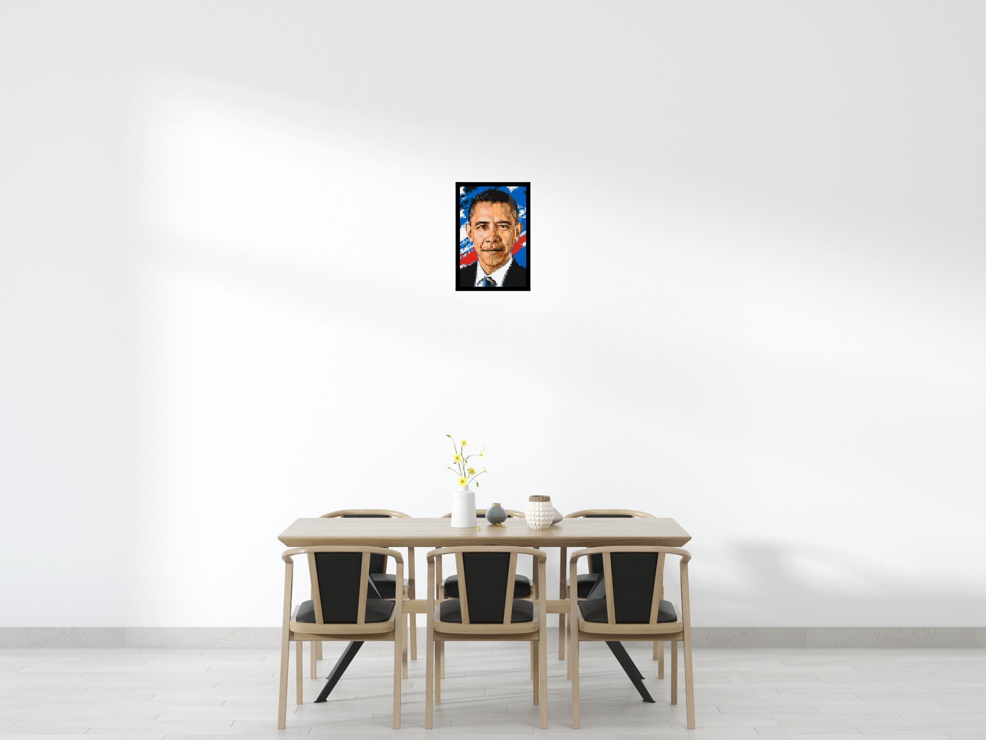 Barack Obama - Brick Art Mosaic Kit 2x3 scene with frame