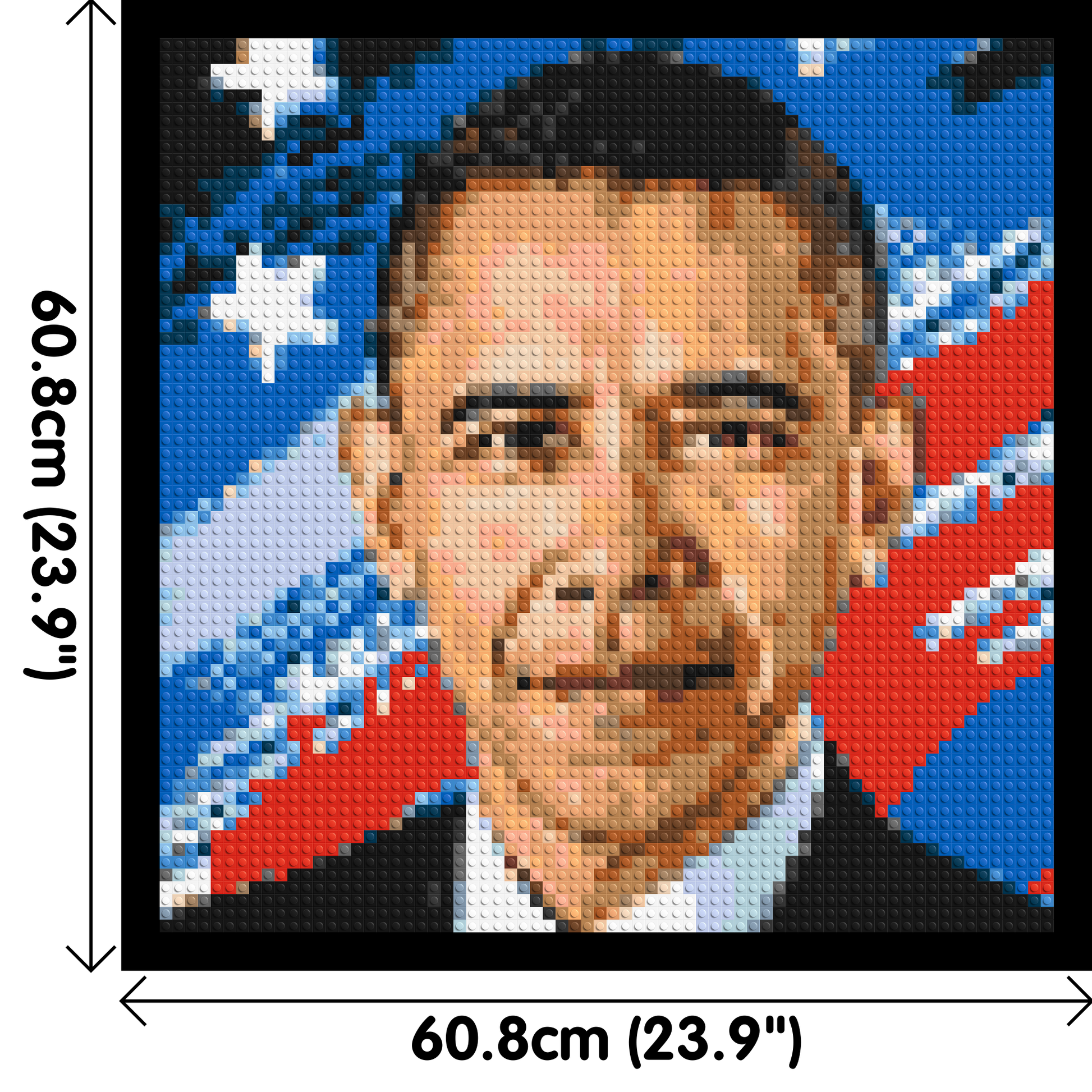 Barack Obama - Brick Art Mosaic Kit 3x3 dimensions with frame