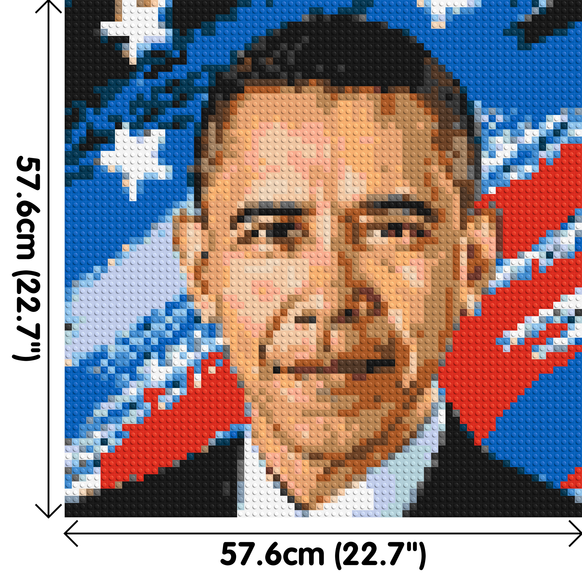 Barack Obama - Brick Art Mosaic Kit 3x3 dimensions