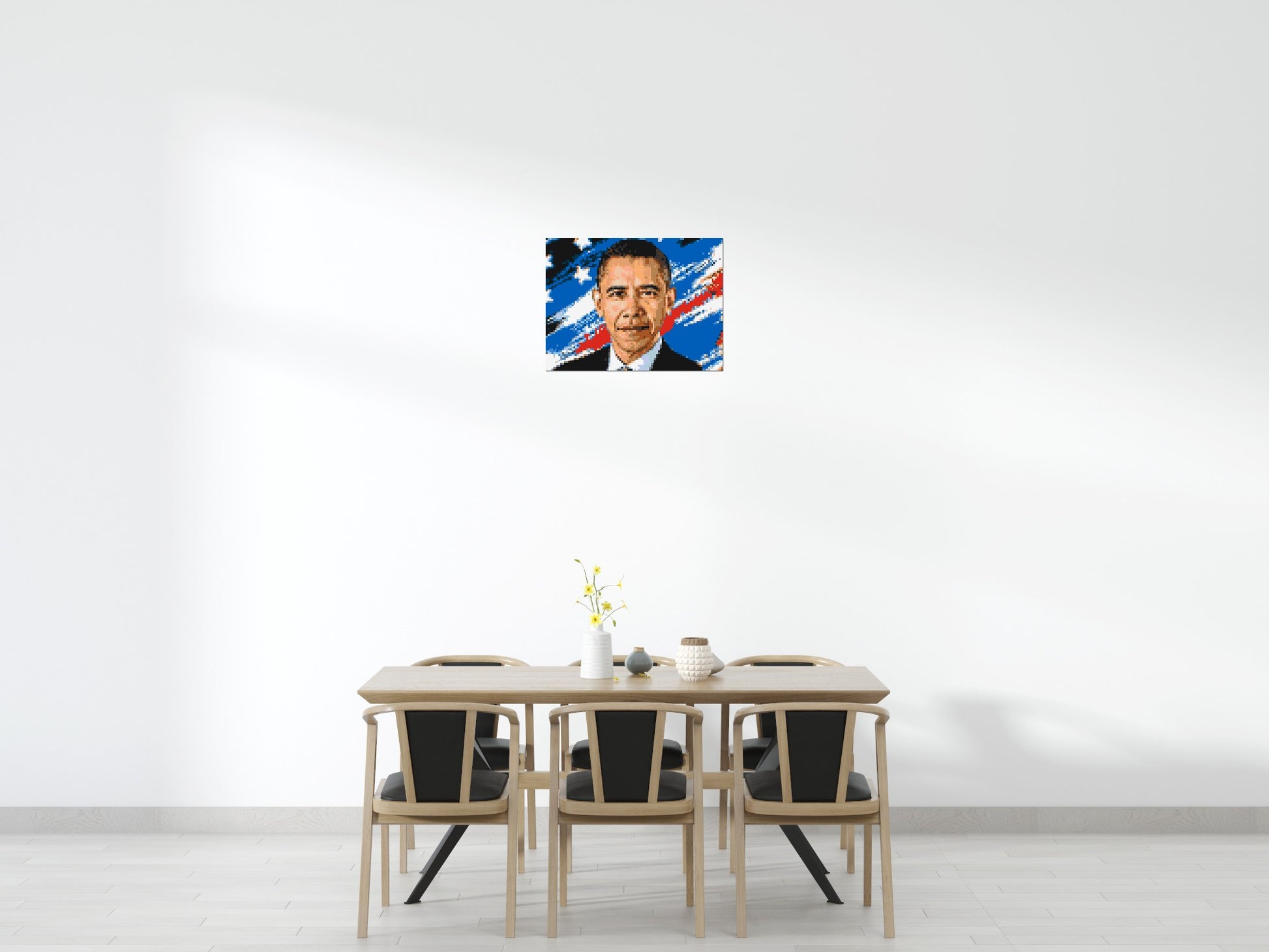 Barack Obama - Brick Art Mosaic Kit 4x3 scene