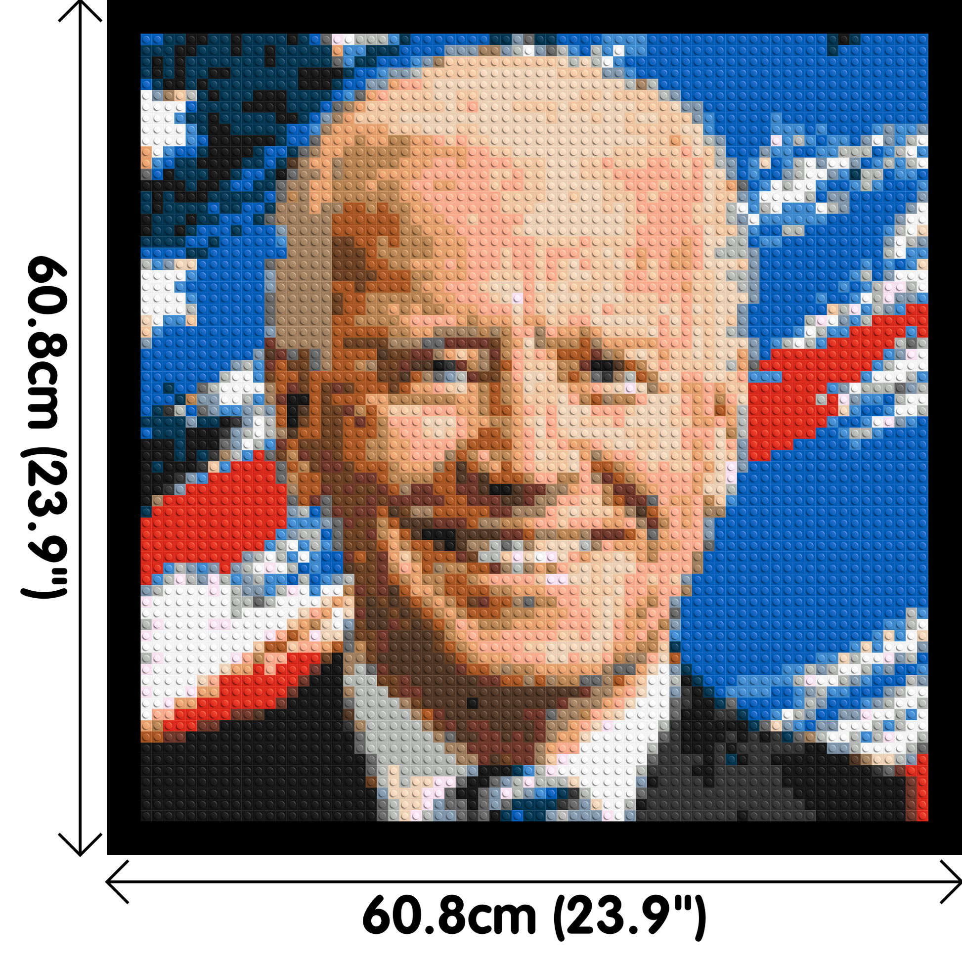 Joe Biden - Brick Art Mosaic Kit 3x3 dimensions with frame