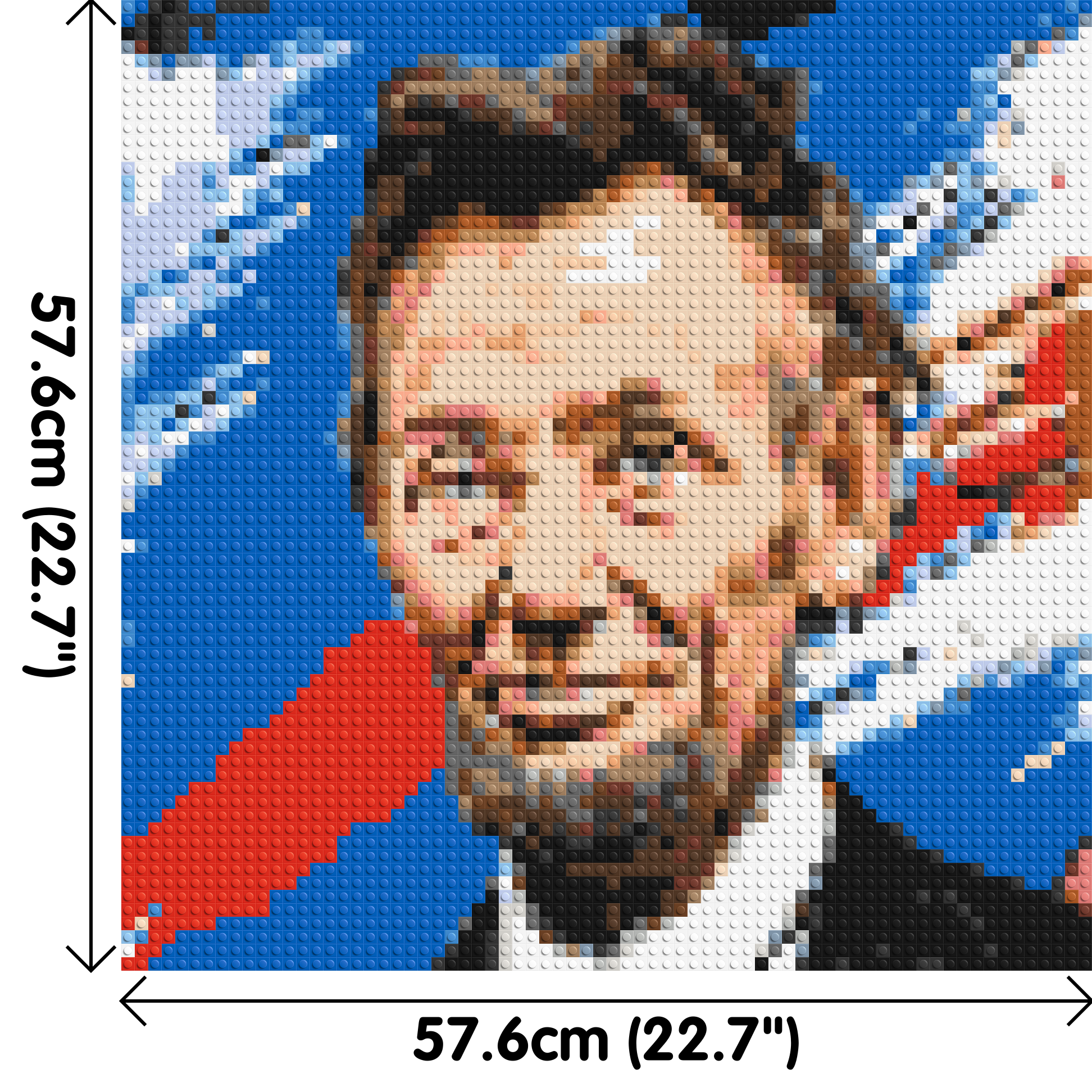 Abraham Lincoln - Brick Art Mosaic Kit 3x3 dimensions