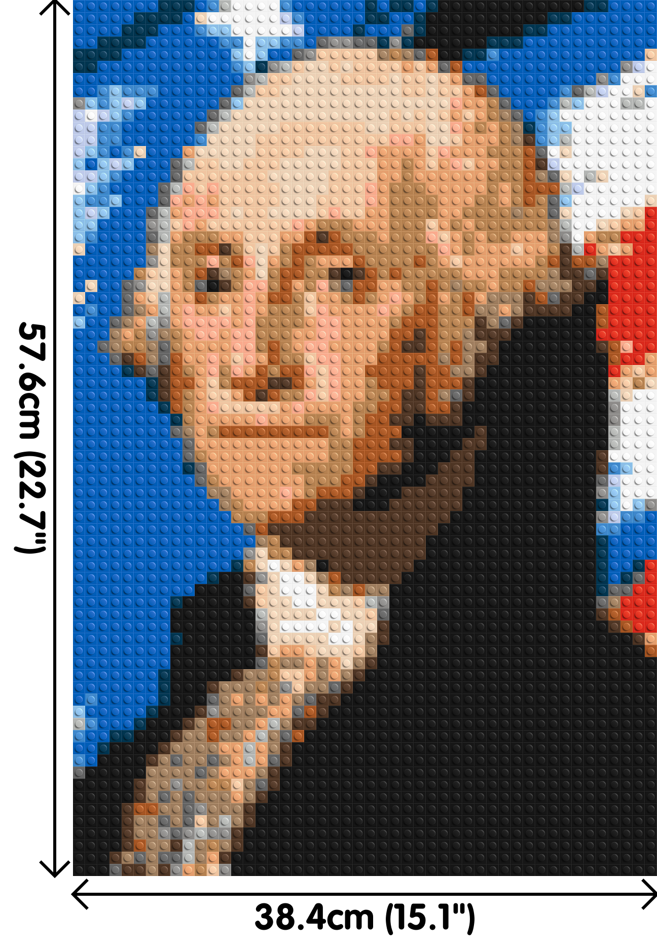 George Washington - Brick Art Mosaic Kit 2x3 dimensions