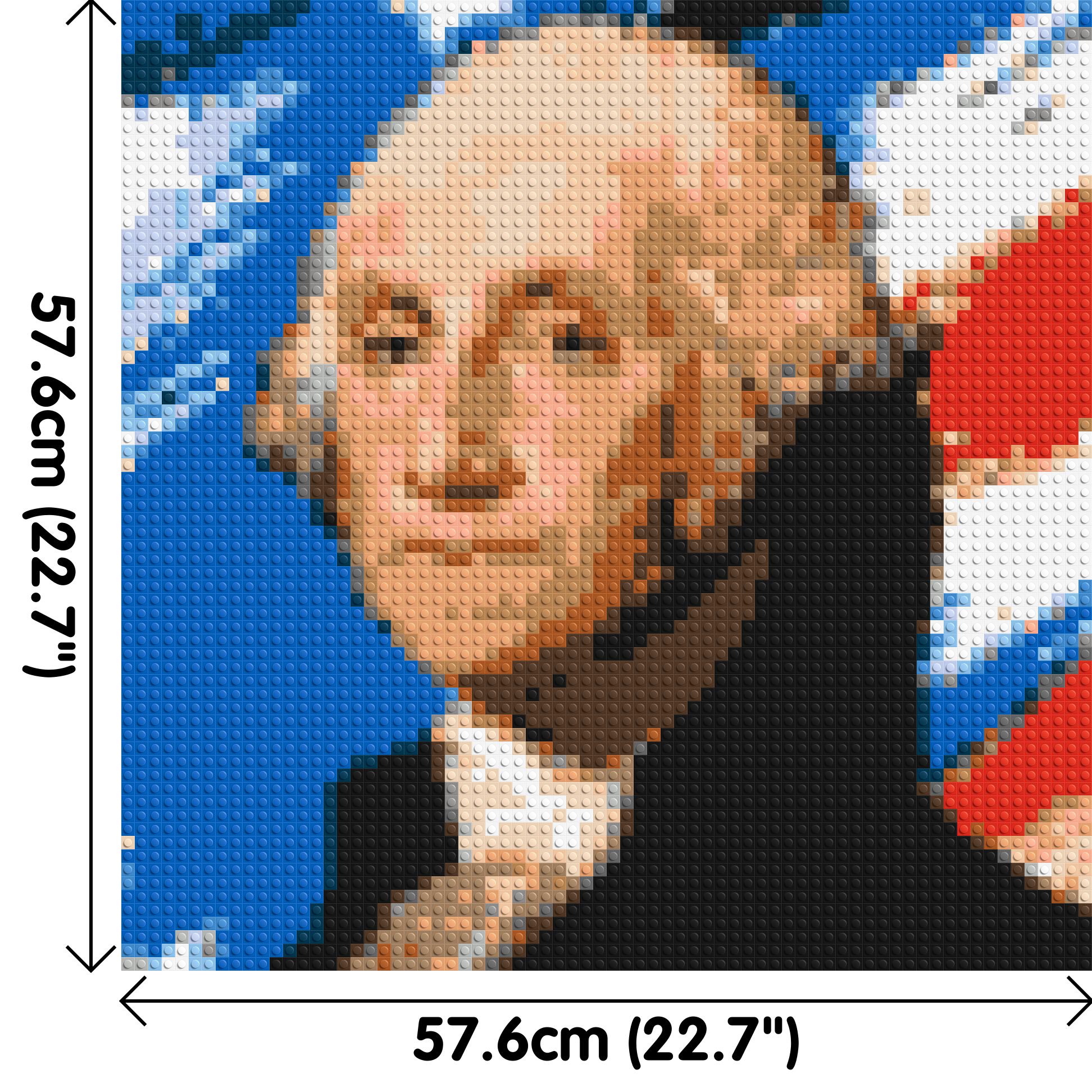 George Washington - Brick Art Mosaic Kit 3x3 dimensions