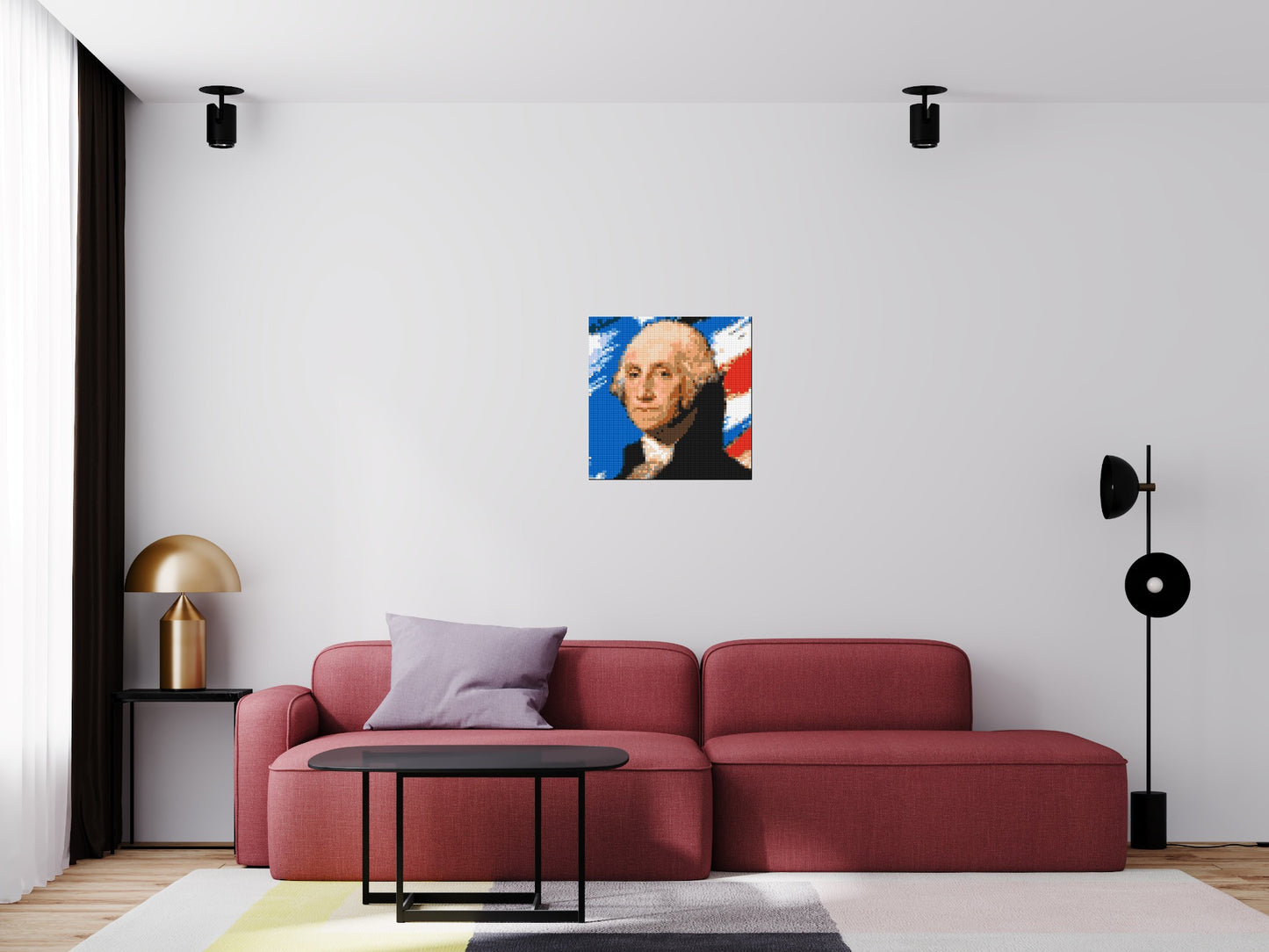 George Washington - Brick Art Mosaic Kit 3x3 large